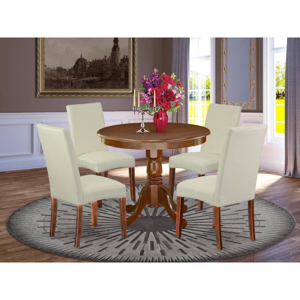 Left. East West Furniture - Dining Room Set Mahogany - Brown.