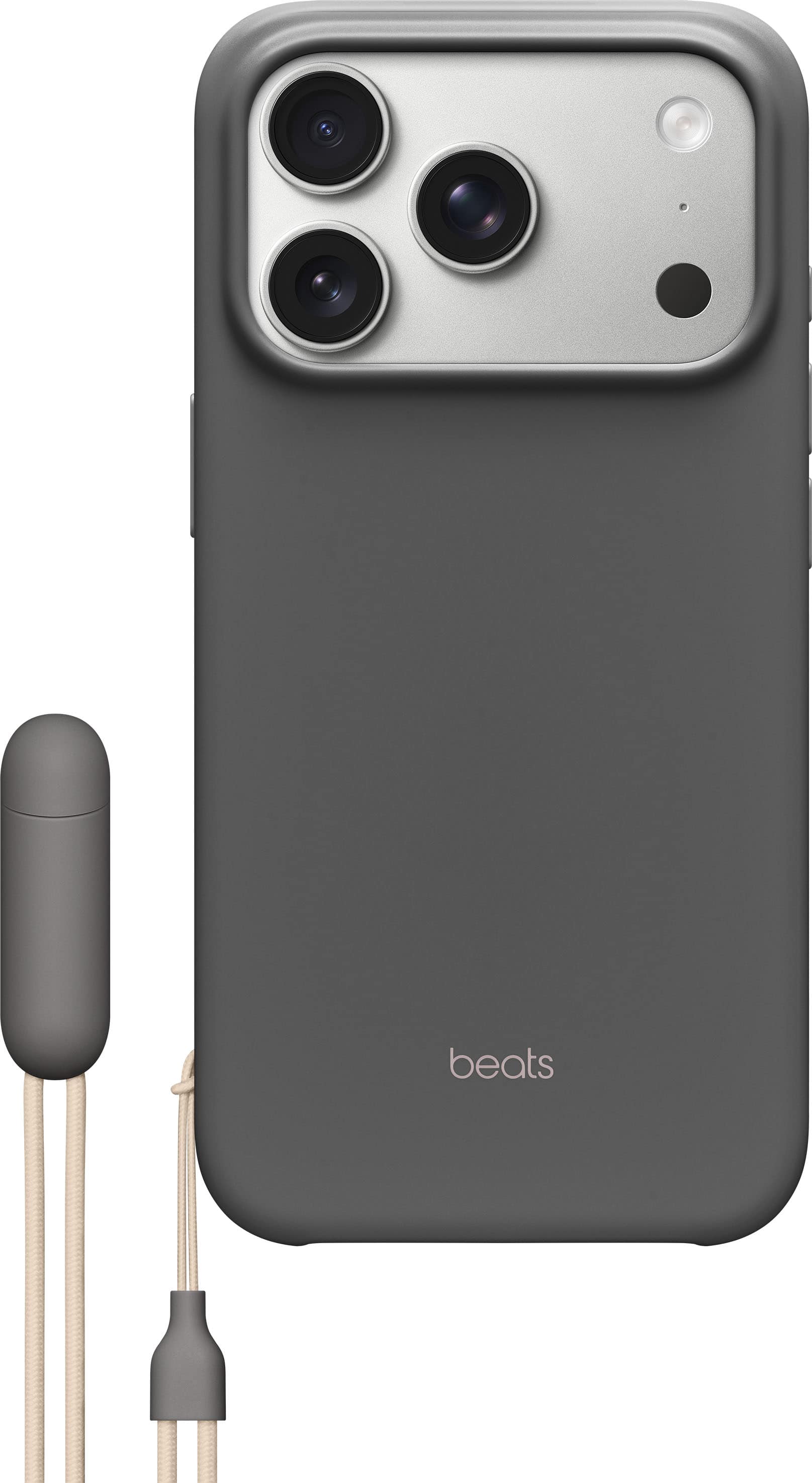 Beats - iPhone 17 Pro Kickstand Case with MagSafe and Camera Control - Granite Gray - Front_Zoom