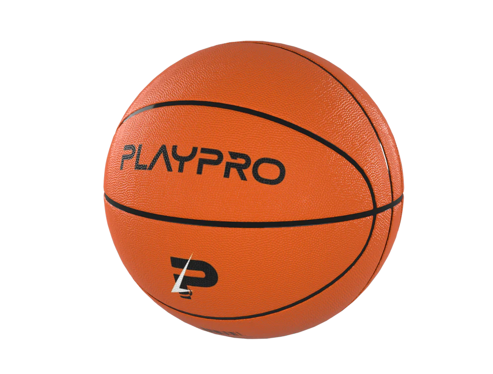Back. PlayProCo - Premium Rubber Basketball for Kids and Adults - Orange.