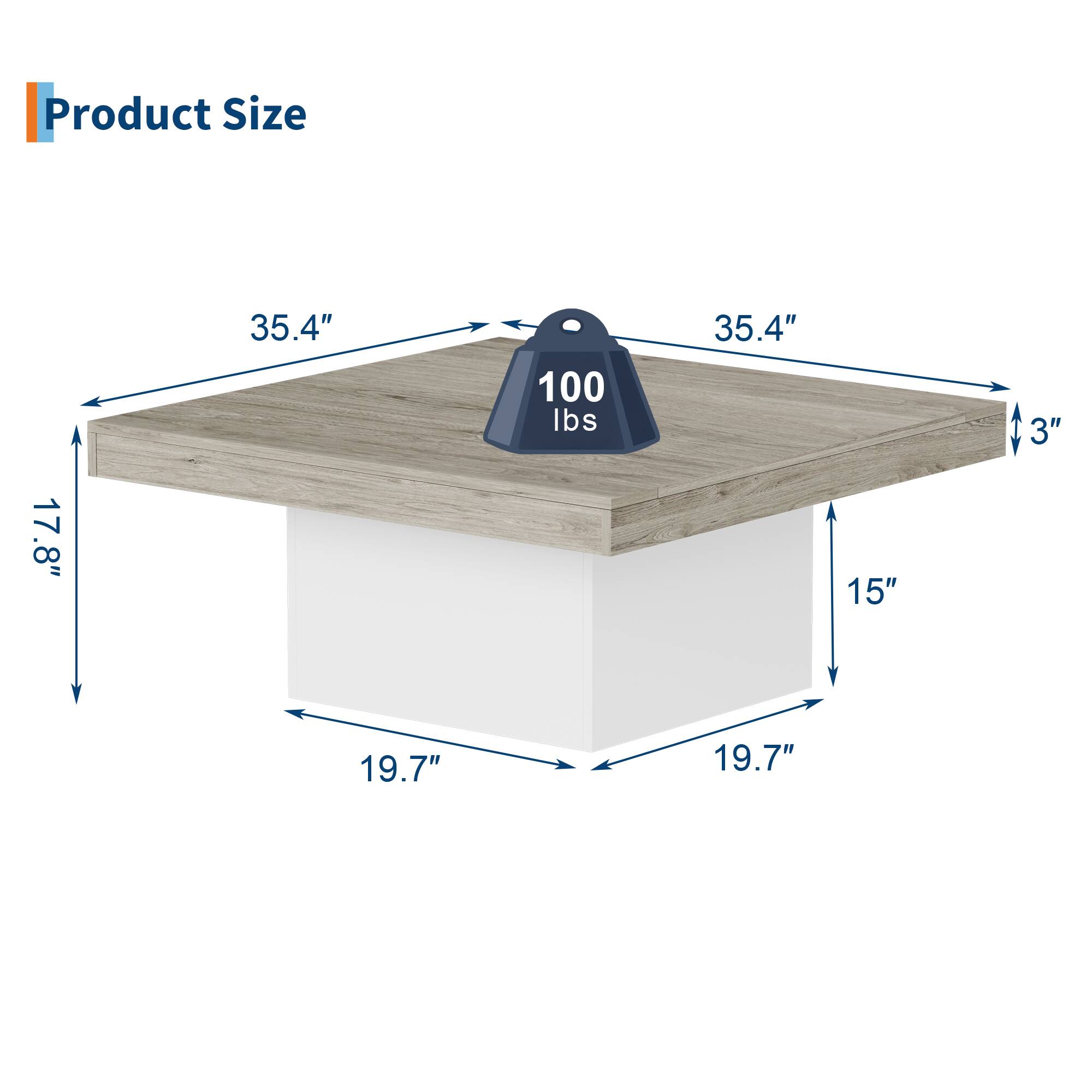 Product Size  
17.8" x 35.4" x 19.7"  
15" x 3"  
100 lbs