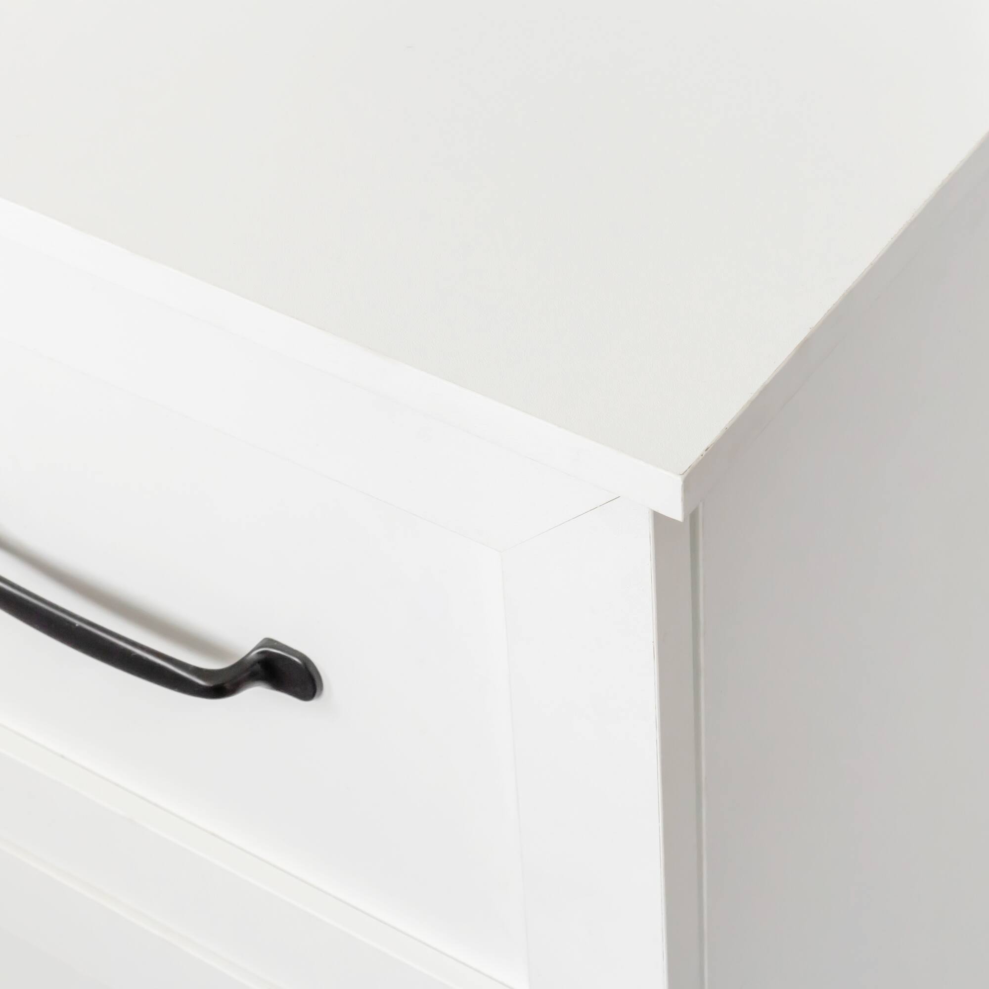 Alt View 2. Tiramisubest - Home Office Computer Desk with Hutch, Antiqued White finish - White.