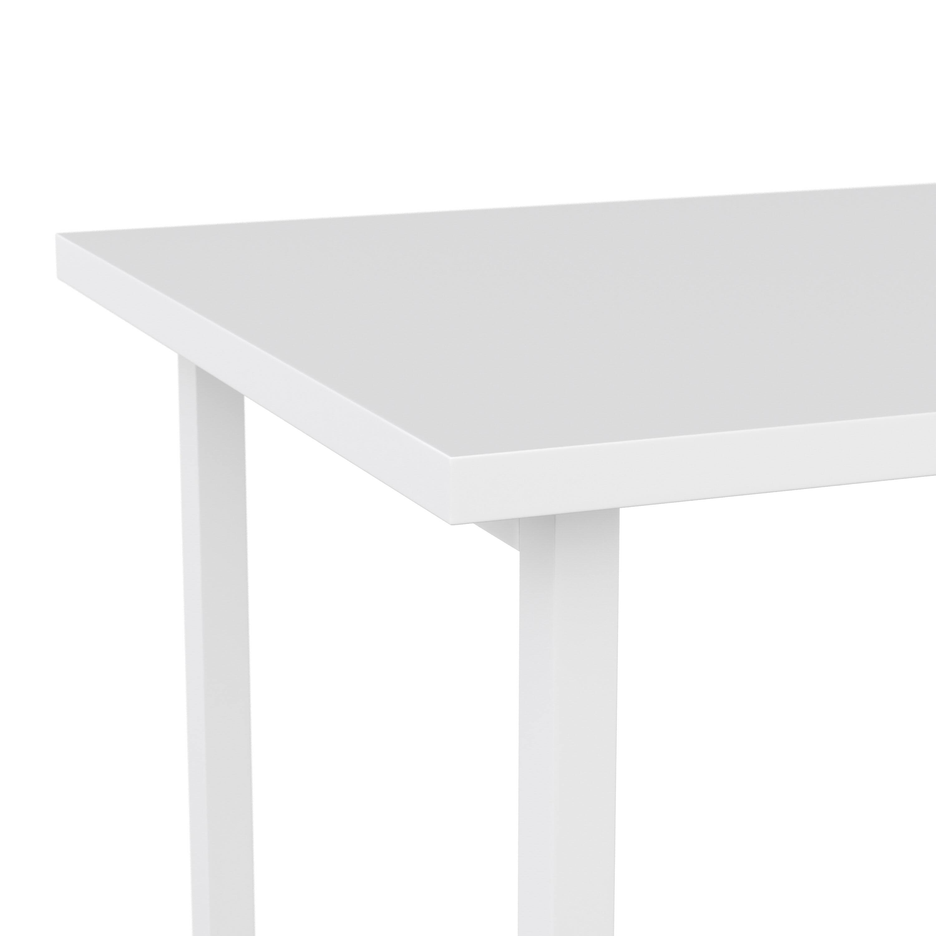 Alt View 21. Martha Stewart - Beckett Modern Trestle Desk with Open Side Shelving - White Wood Grain.