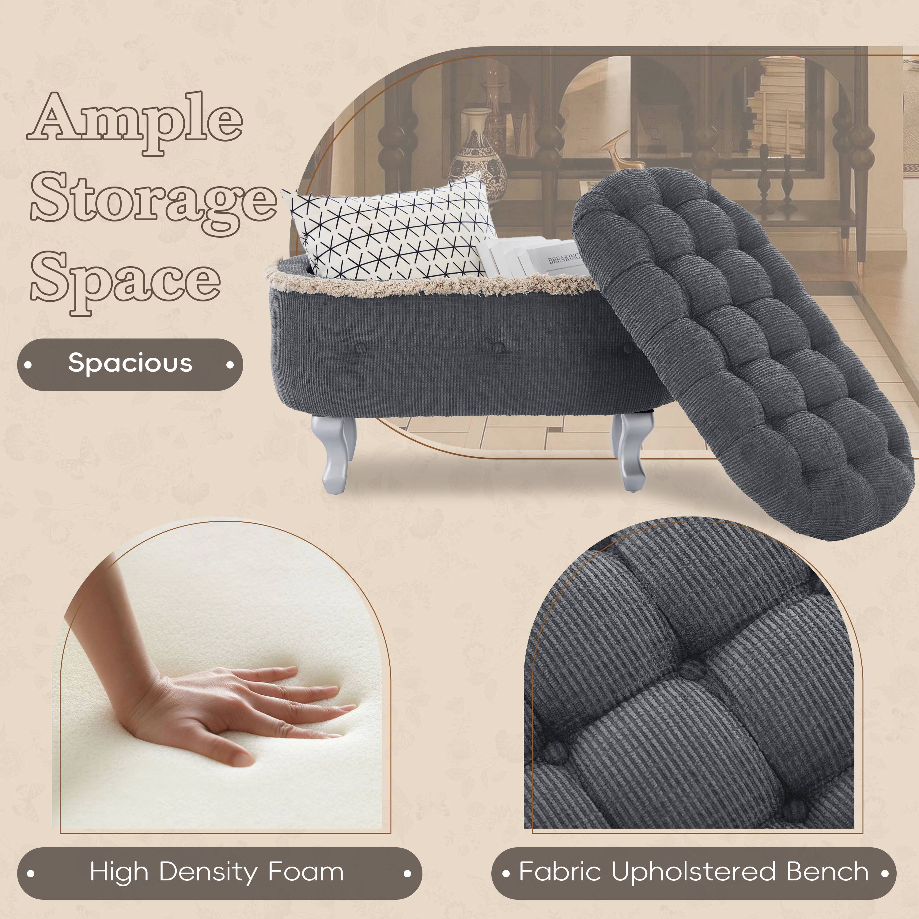 Ample Storage Space Spacious SIAG.ADR 155 High Density Foam Fabric Upholstered Bench