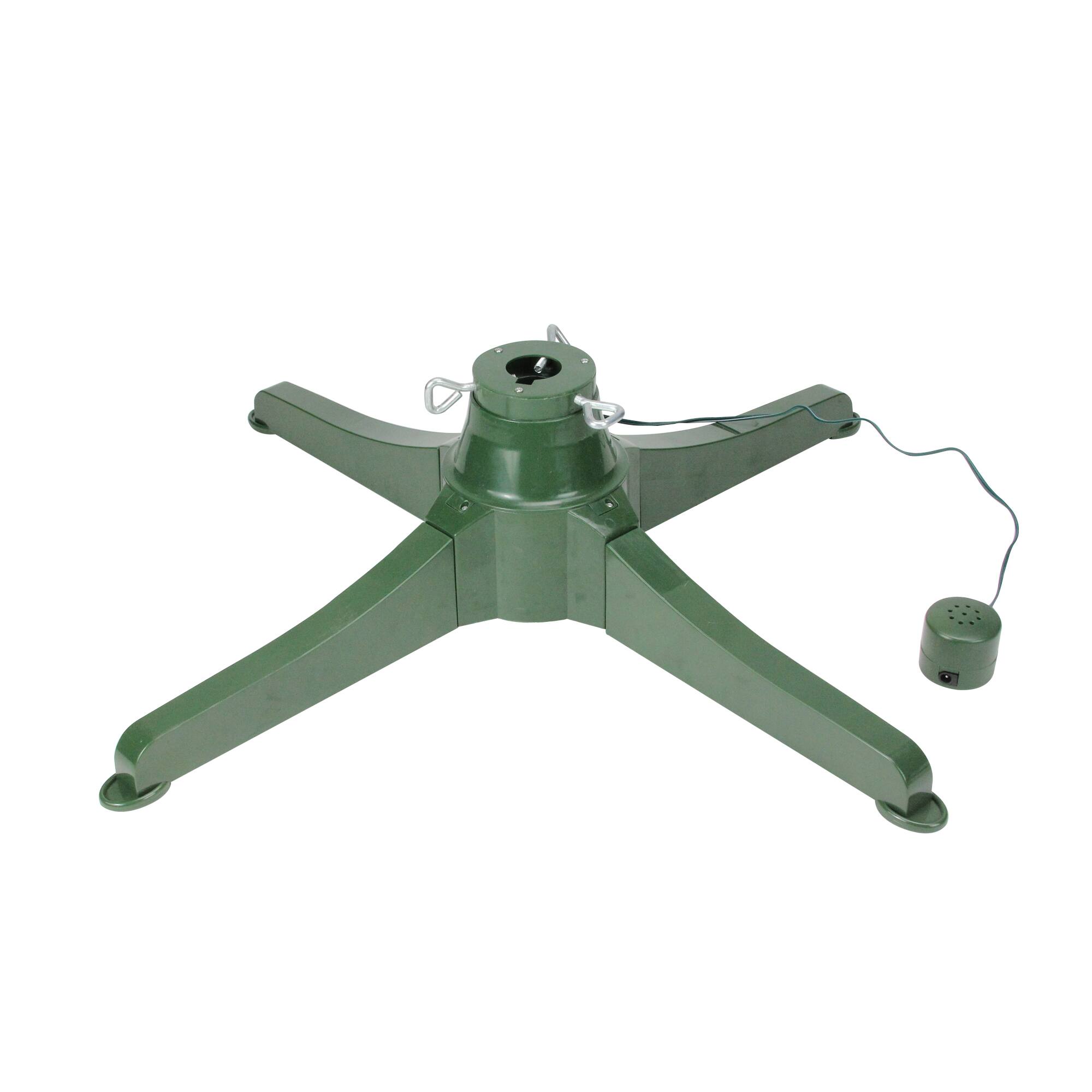 Northlight - 25" Musical Rotating Christmas Tree Stand for Artificial Trees up to 7.5' - Green