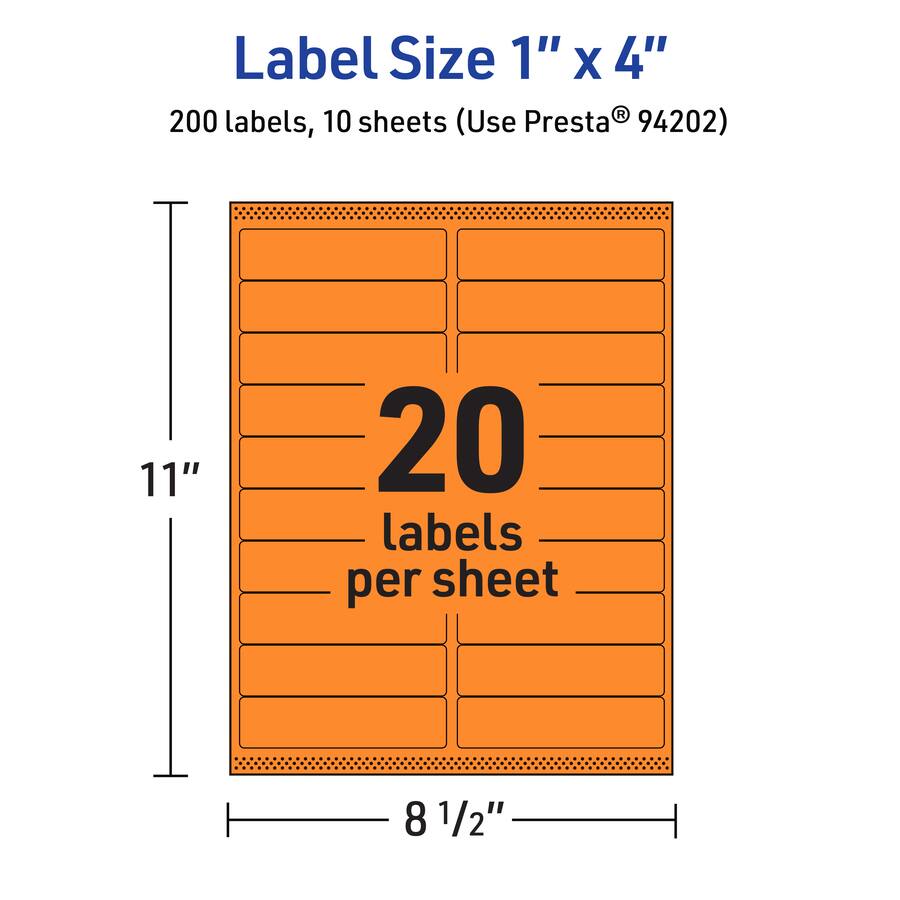 Eyes Labelling Avery Printable Rectangle Labels, Bright 1