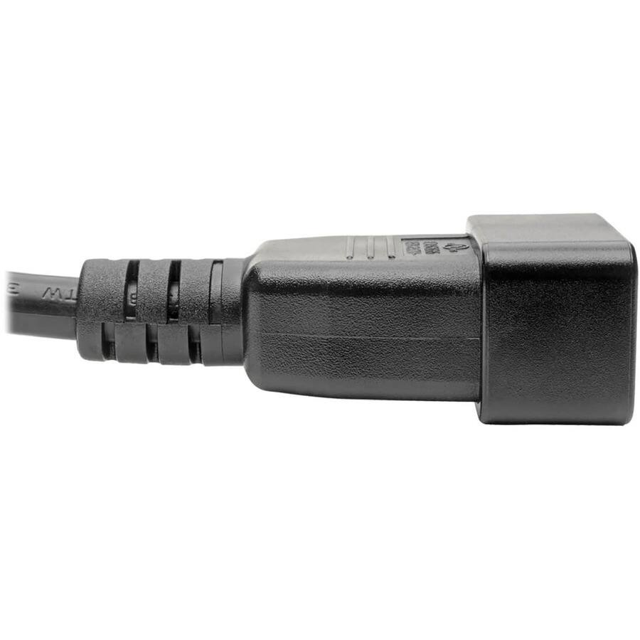 Alt View 1. Tripp Lite - Tripp Lite by Eaton Power Extension Cord C19 to C20 - Heavy-Duty 20A 250V 12 AWG 6 ft. (1.83 m) Black - 20A, 12AWG - Black.