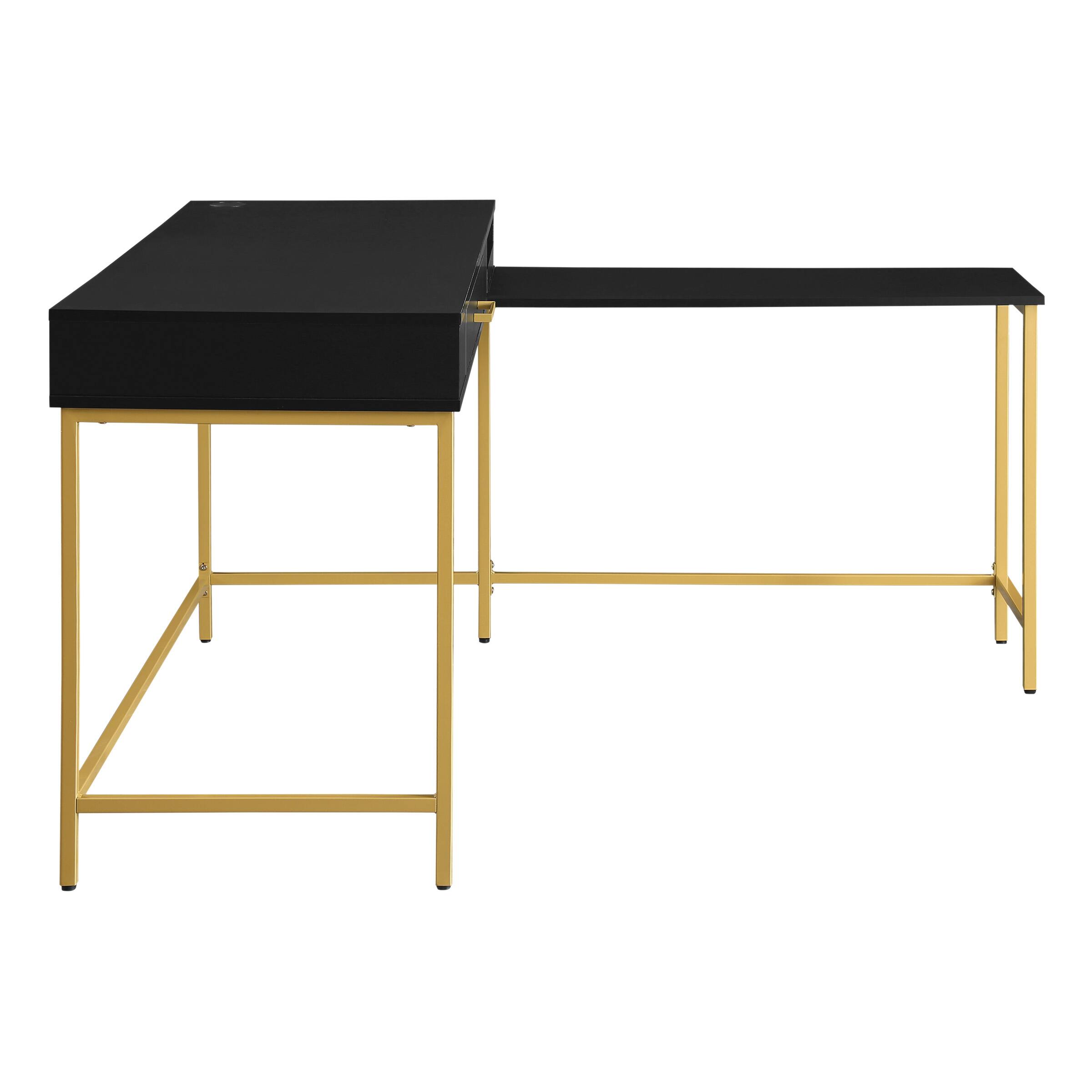 Left. OSP Home Furnishings - Modern Life Desk in Black - Black.