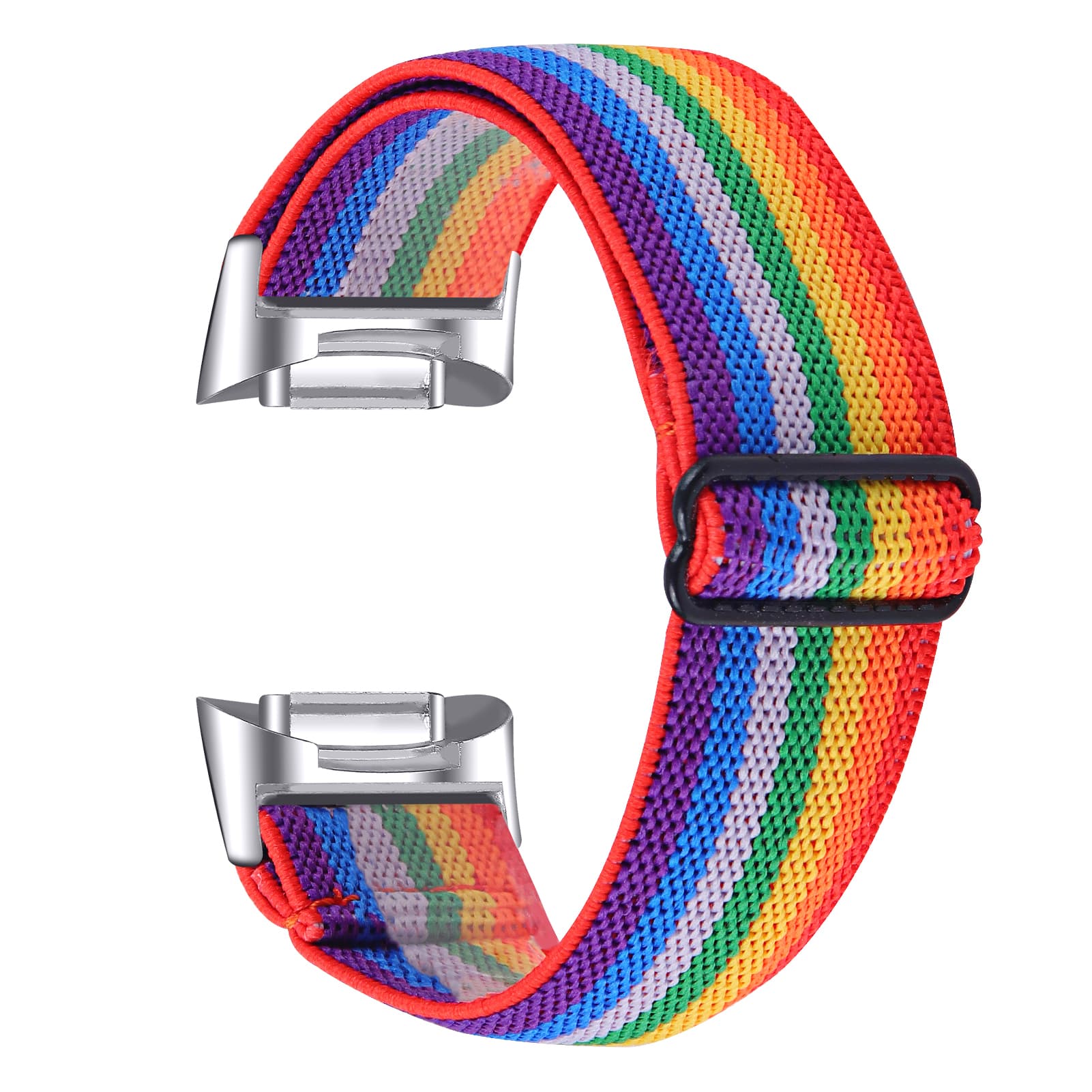 StrapsCo - Pattern Comfort Stretch Band Nylon Watch Strap For Fitbit Charge 5 - Rainbow price history on PriceWatchPro