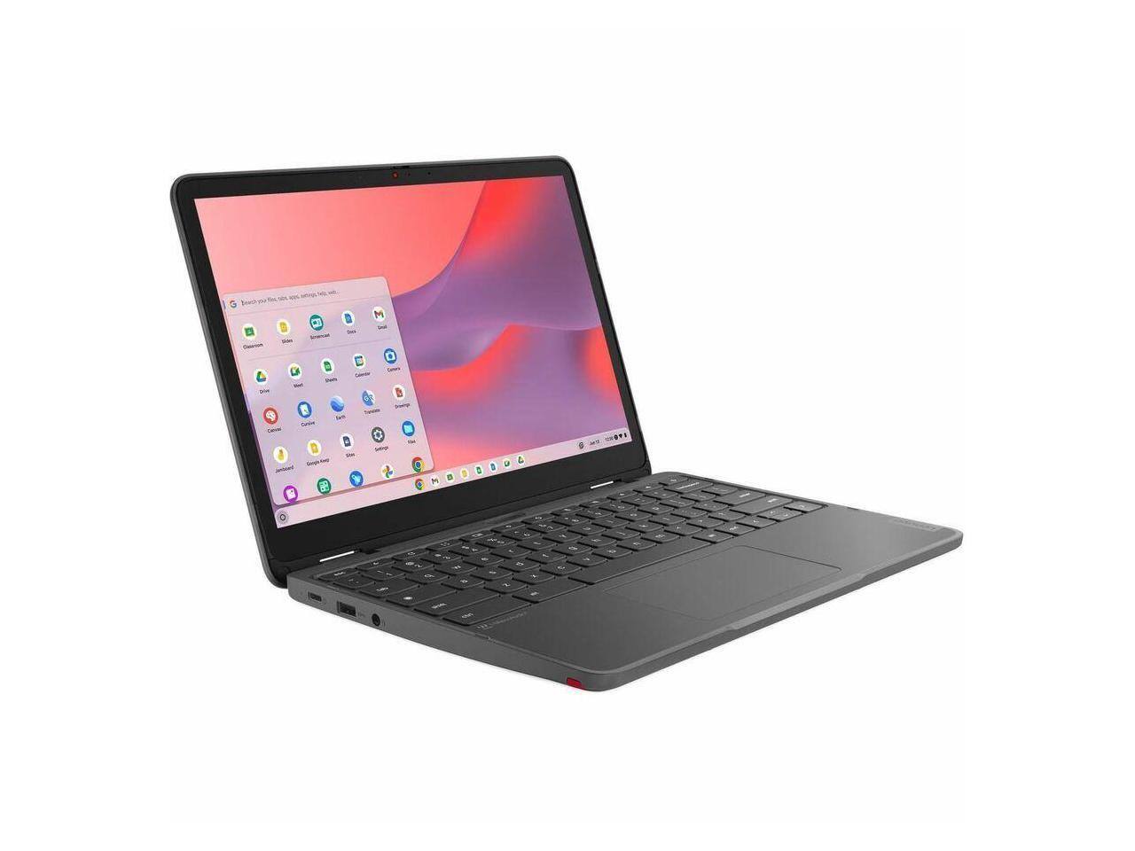 Alt View 1. Lenovo - Lenovo Yoga 500e Chromebook Gen 4 12.2" Touchscreen 2-in-1 - Intel N100 - 8 GB - 64 GB - Graphite Gray - Gray.