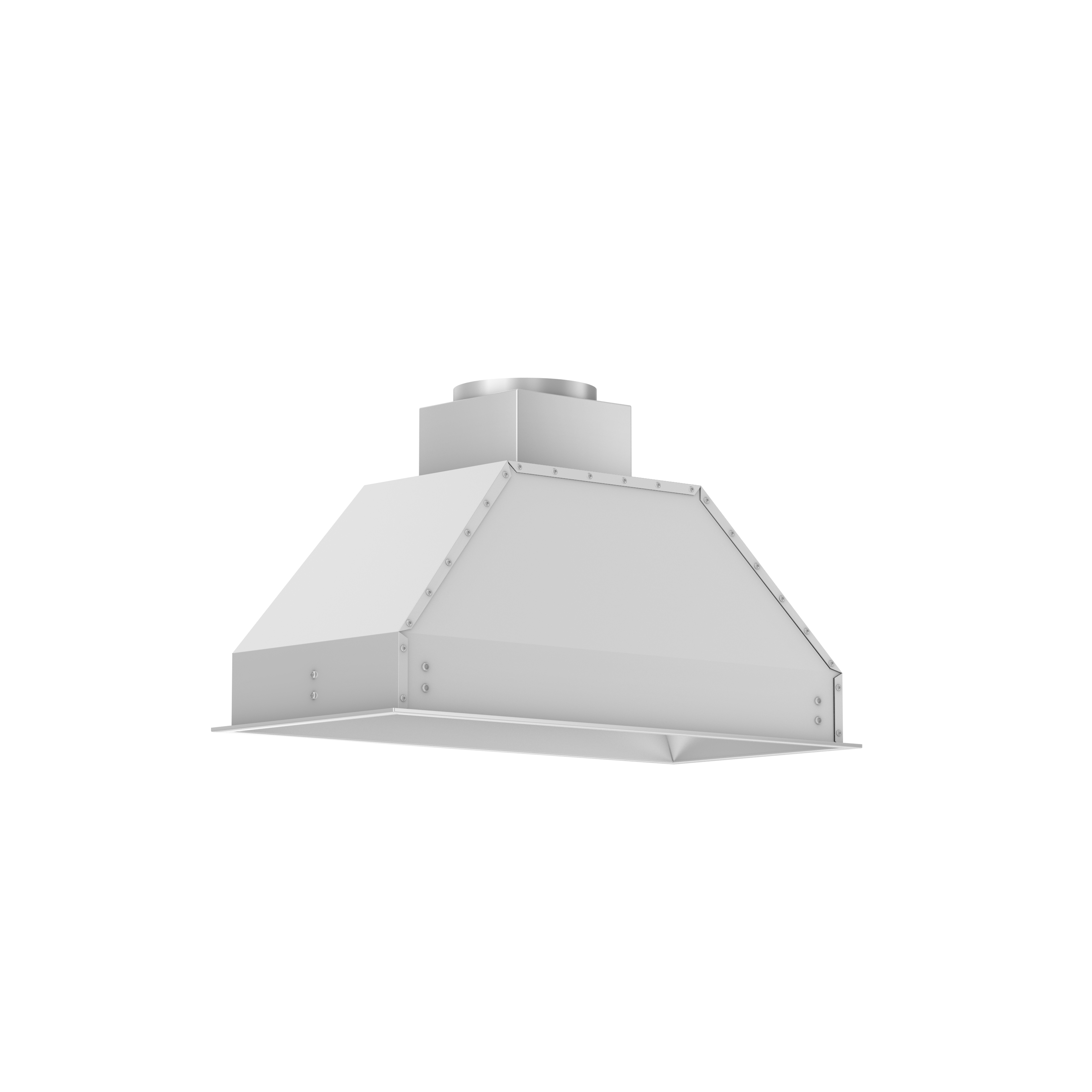 Left. ZLINE - 34 in. Ducted Wall Mount Range Hood Insert in Stainless Steel (695-34) - Brushed Stainless Steel.