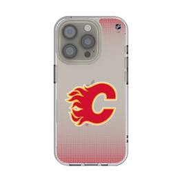Keyscaper - NHL - Calgary Flames Linen Logo iPhone Clear Case - 15 - Multicolor