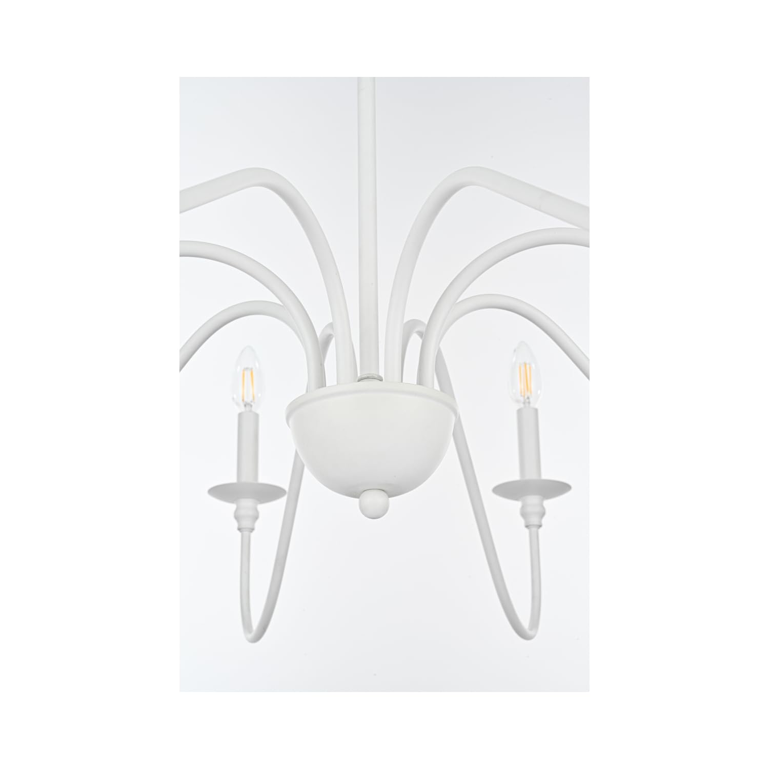 Back. Living District - Rohan 42 inch chandelier in White - White.