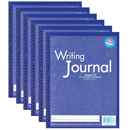 N Zoner-Bloser ZB Writing Journal 3/8-inch Grades Rulings 3-4 Red Baseline 50 Sheets . 8 a 12 Esser N Esse N Esser Esser Esse Nome mom 1-5/110-800-0 Essential Learning Products P.O. Box2590 Columbus, OH 43216 e Tow -ou 2208 00603 REORDER 0600