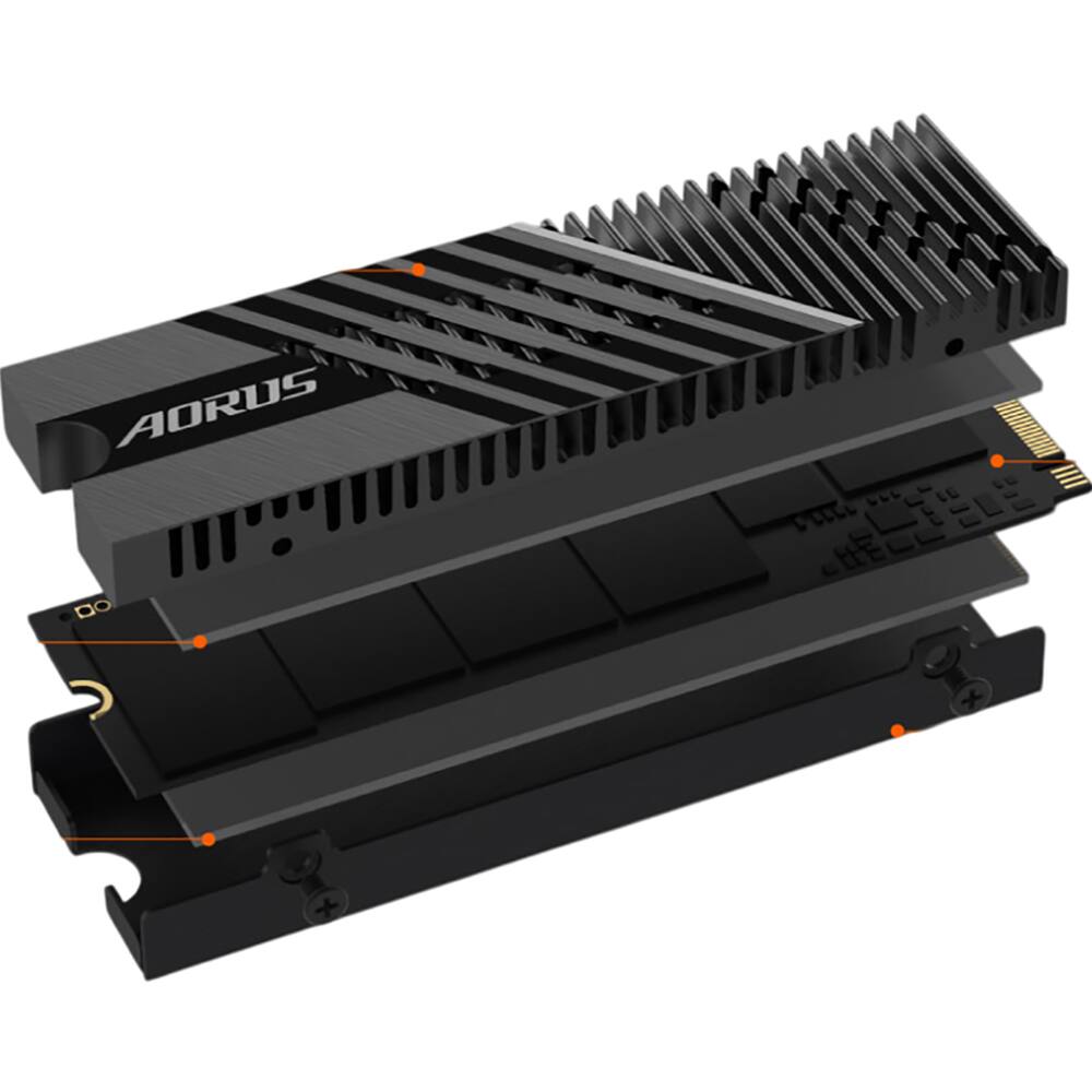 Alt View 5. GIGABYTE - Gen4 7000s 1TB NVMe Solid State Drive GP-AG70S1TB.