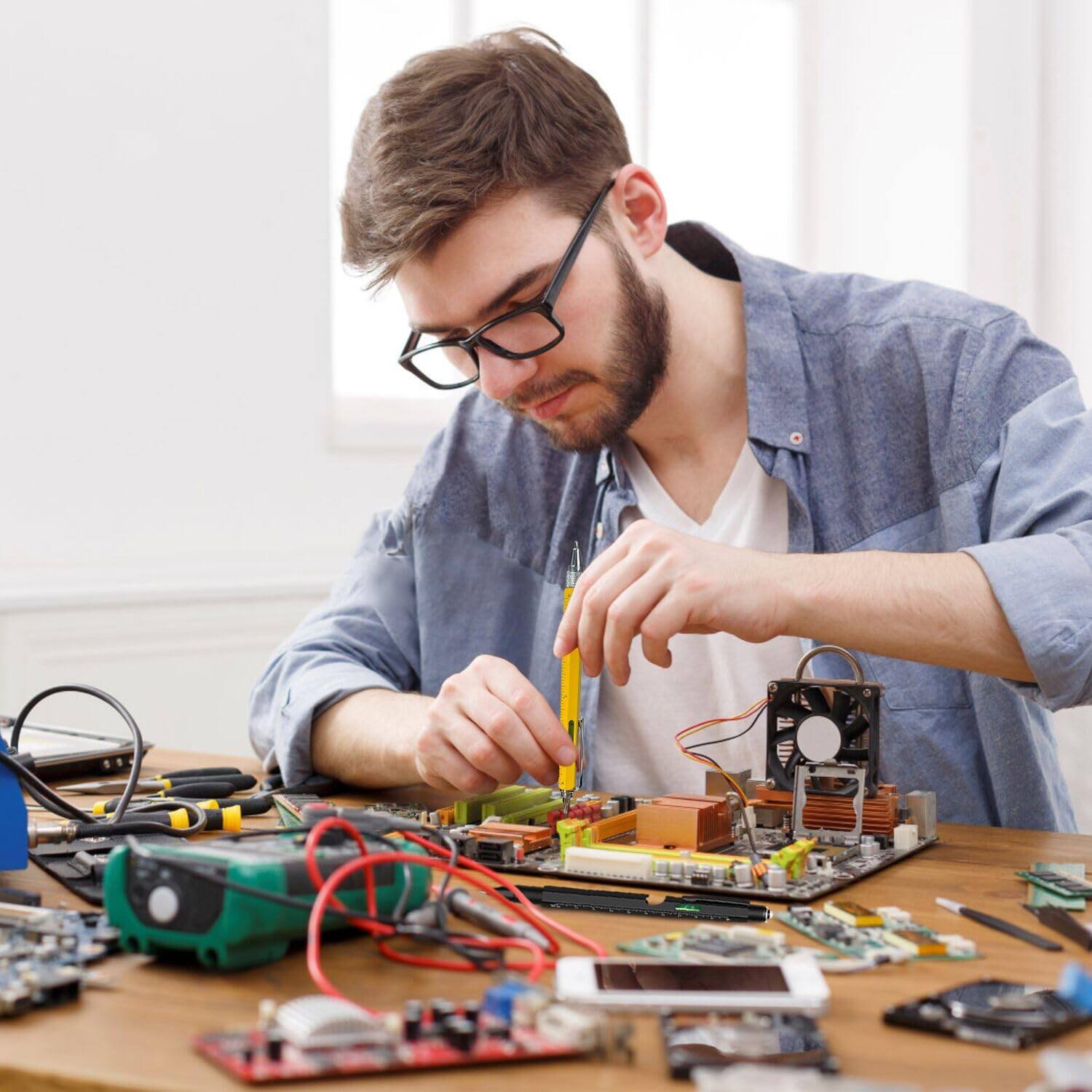 Alt View 7. Paradigms Interiors - Multitool Pen Set, Gifts for Men, Cool Gadgets for Dad, Husband, Boyfriend, Boss.