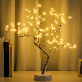 ACJPR - 20" Bonsai Tree Light – 108 LEDs, Battery/USB Operated, DIY Artificial Lamp, Home & Room Decor - Warm White