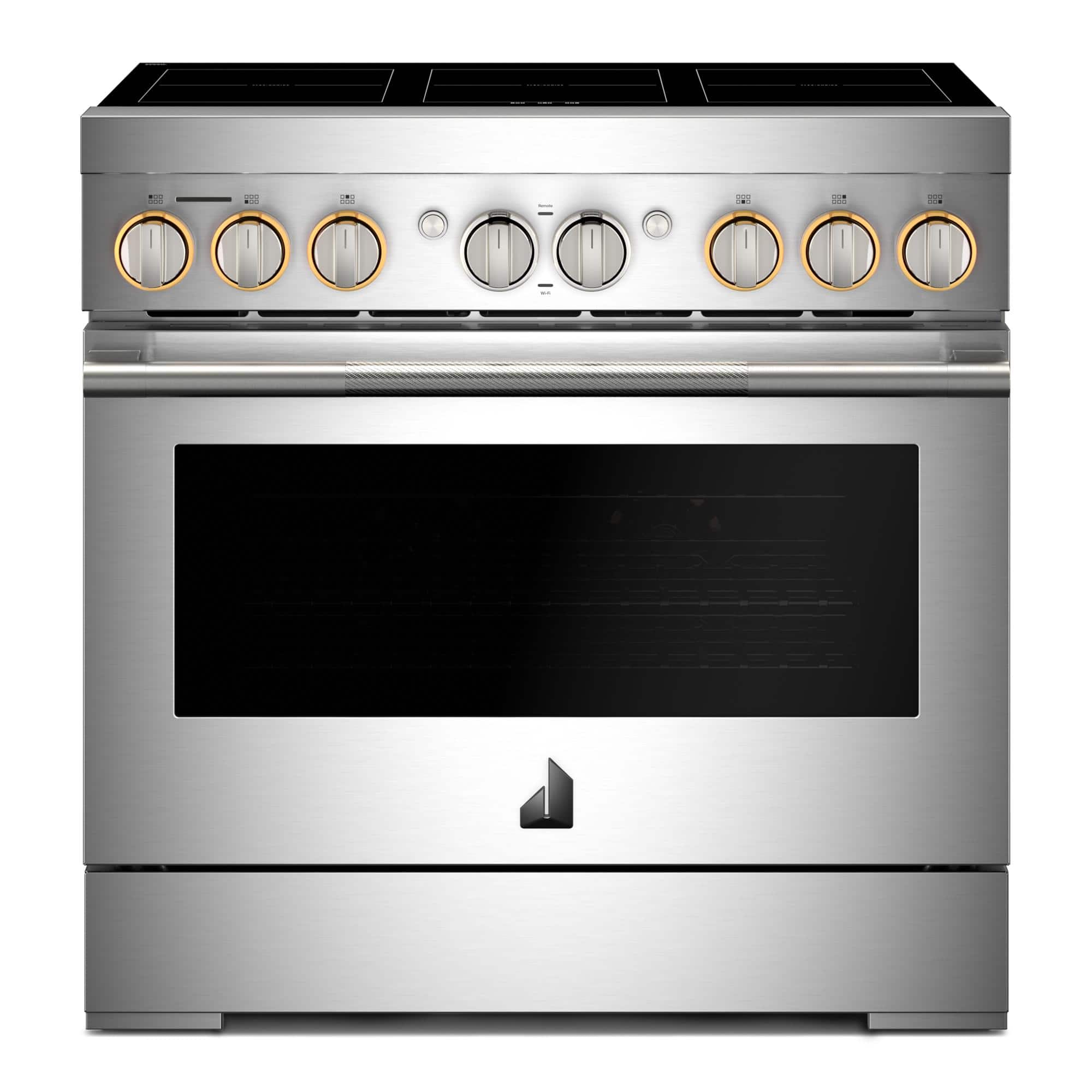 Front. JennAir - RISE 5.1 Cu. Ft. Freestanding Electric Induction Range - Stainless Steel.