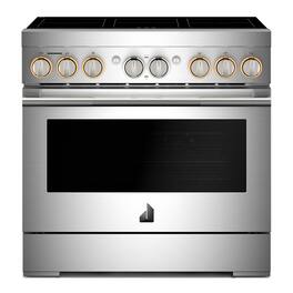 JennAir - RISE 5.1 Cu. Ft. Freestanding Electric Induction Range - Stainless Steel