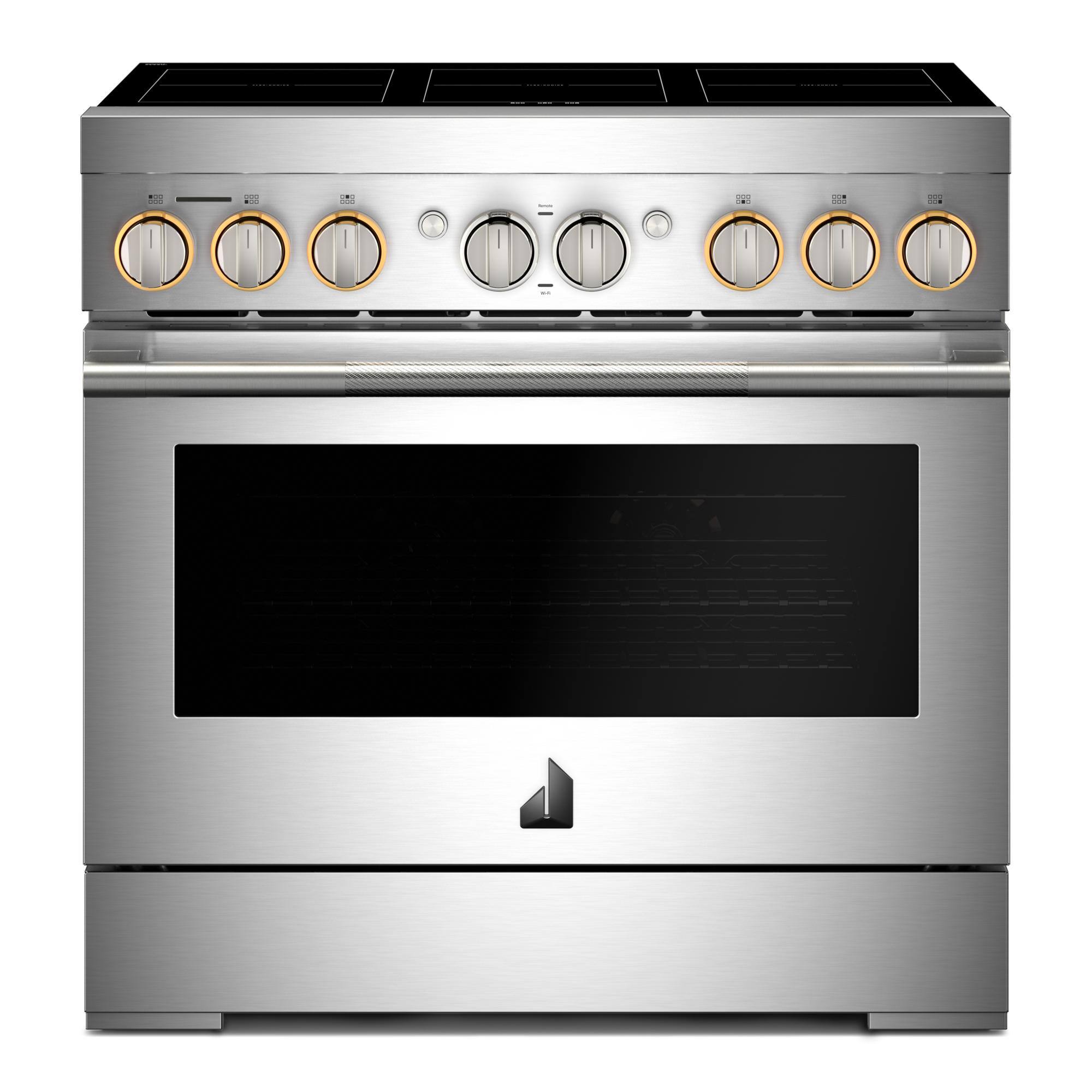 Front. JennAir - RISE 5.1 Cu. Ft. Freestanding Electric Induction Range - Stainless Steel.