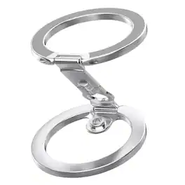 UUCOVER - Dual-Sided Metal Magnetic Phone Ring Holder Kickstand Car Mount Foldable Grip Stand Compatible with MagSafe Adjustable - Silver