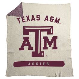 Logo Brands - Texas A&M Aggies 50" x 60" Luxe Dreams Throw Blanket - Oatmeal