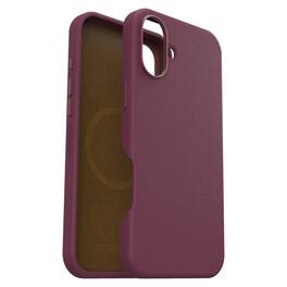 OtterBox - Symmetry Cactus Leather Series Hard Shell for MagSafe for Apple iPhone 16 Plus - Maroon Bells