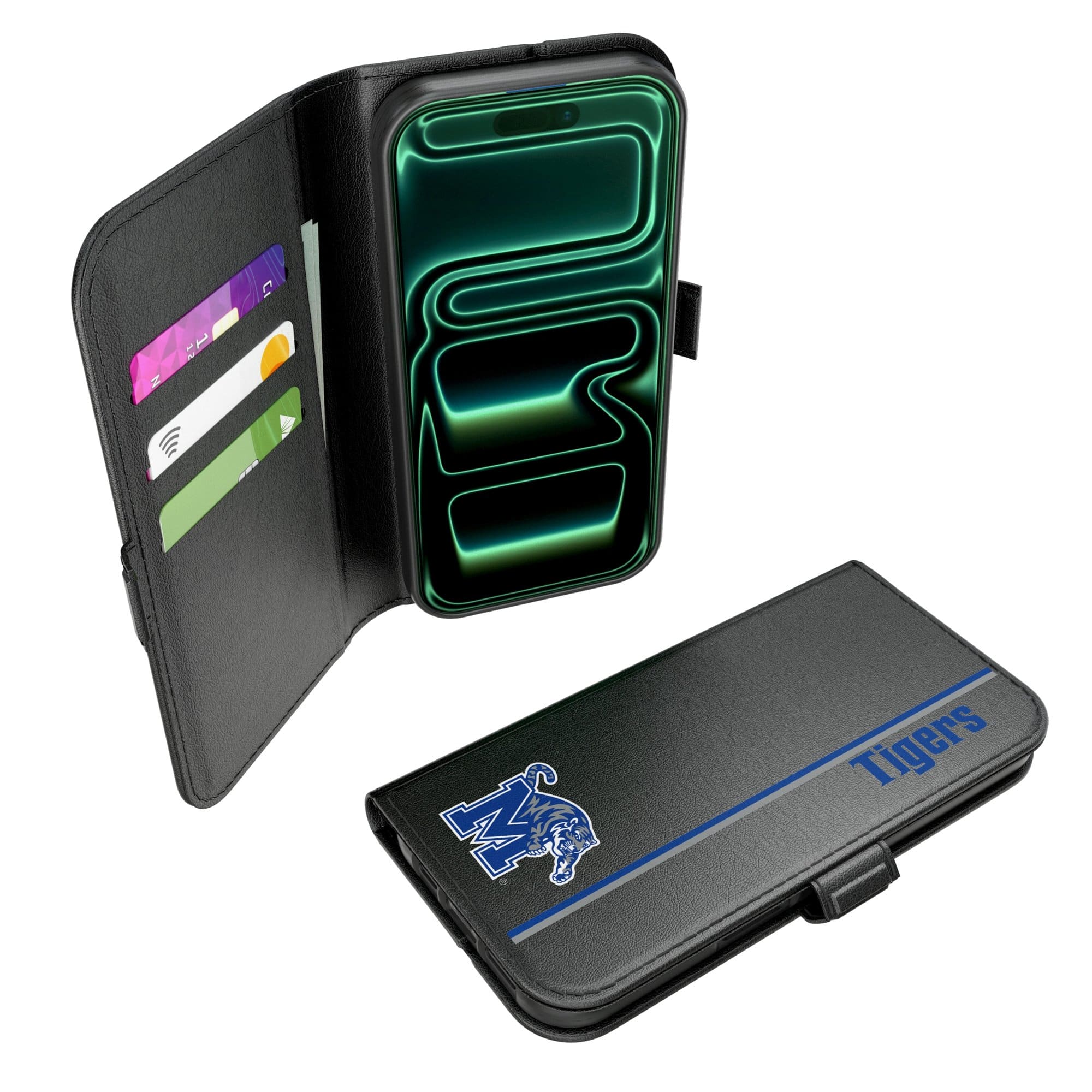 Keyscaper - NCAA - Memphis Tigers iPhone Folio 2.0 Case - 17 Pro - Black price history on PriceWatchPro