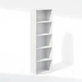 Furinno - Reed 5-Tier Multipurpose Open Shelf Clothing & Closet Storage Organization - White