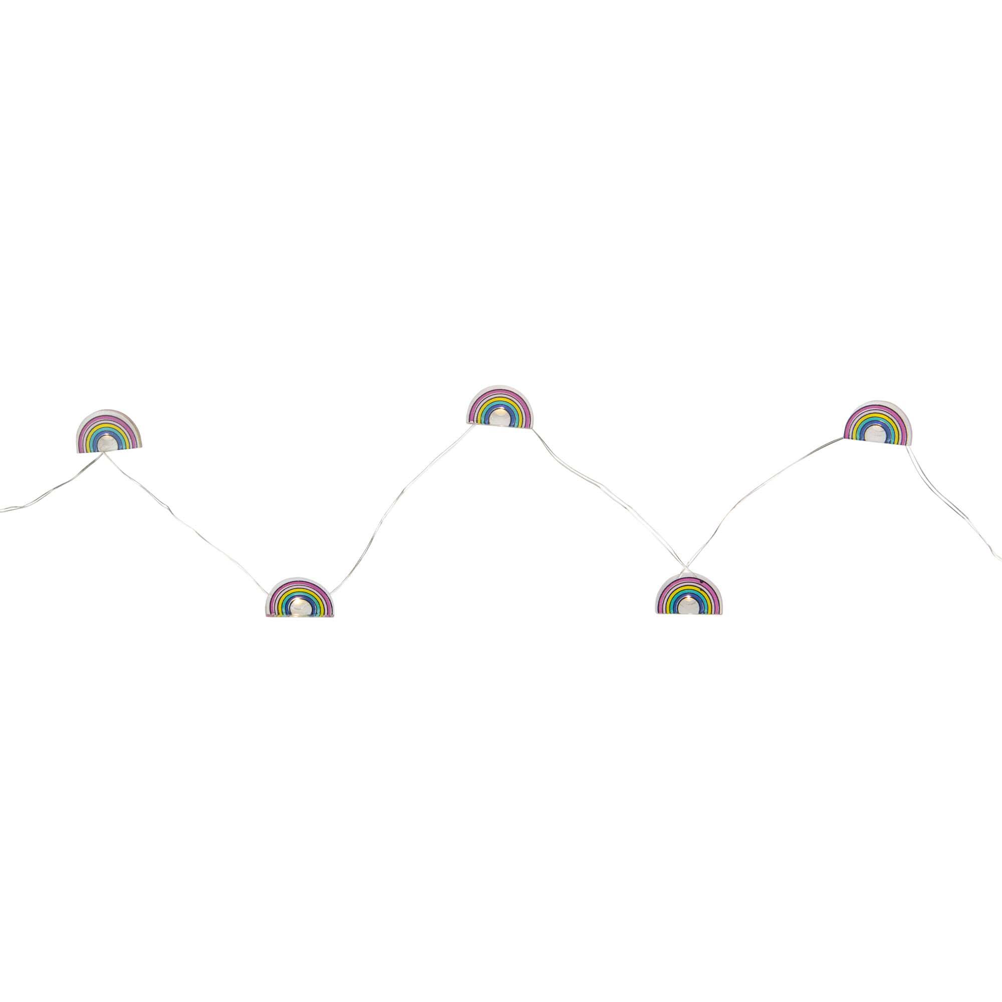 Alt View 1. Northlight - LED Rainbow Fairy Lights - Warm White - 2.75' Silver Wire - 10ct - Multi.