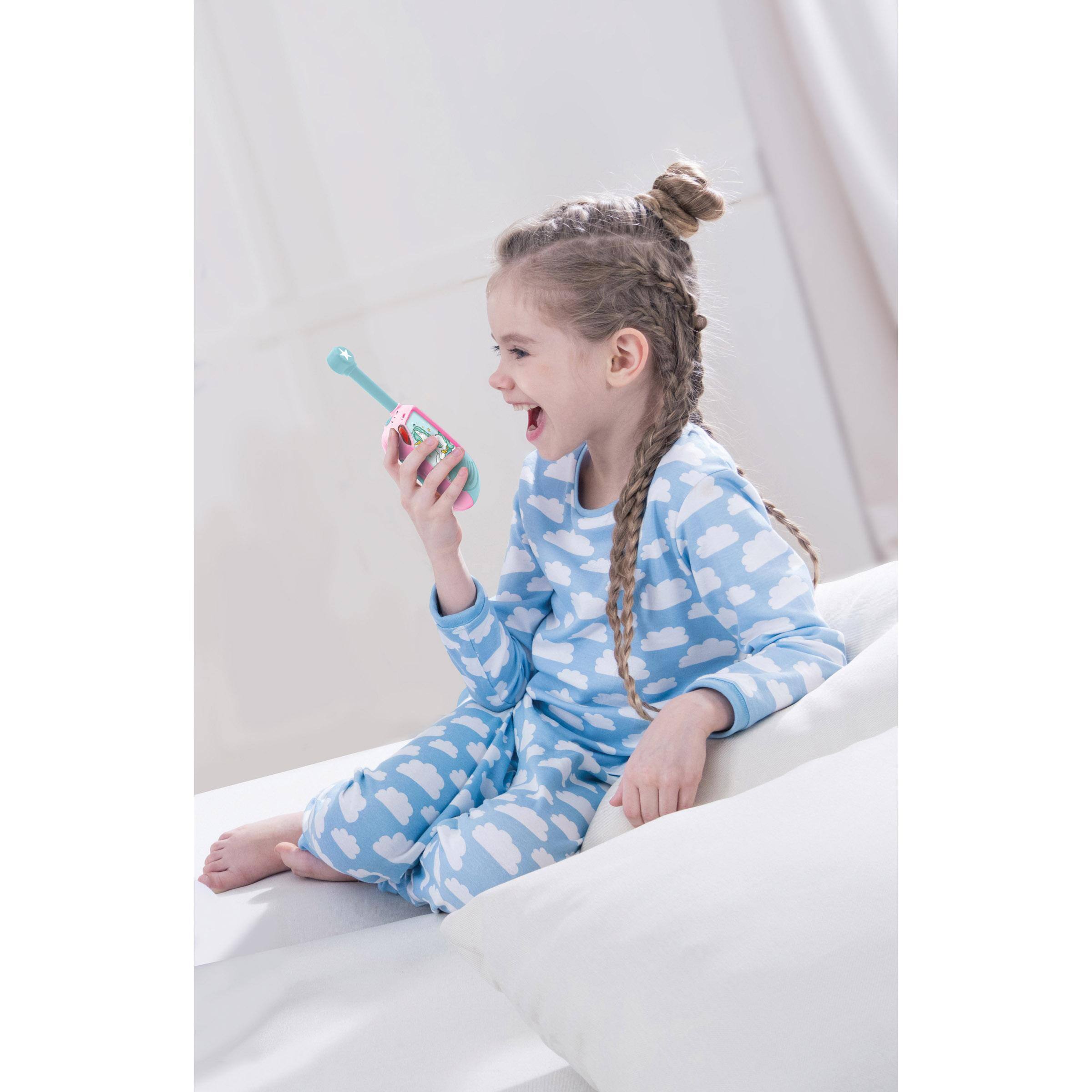 Alt View 3. Lexibook - Unicorn Walkie-talkies up to 2km/1.3 Miles with Switch - PINK.