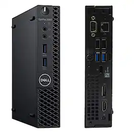 Dell - Refurbished Excellent - OptiPlex 3060 Micro PC, Intel Core i3-8100T 3.1 GHz, 8GB DDR4 RAM, 128GB SSD, USB Keyboard&Mouse, Windows 11 Pro - Black