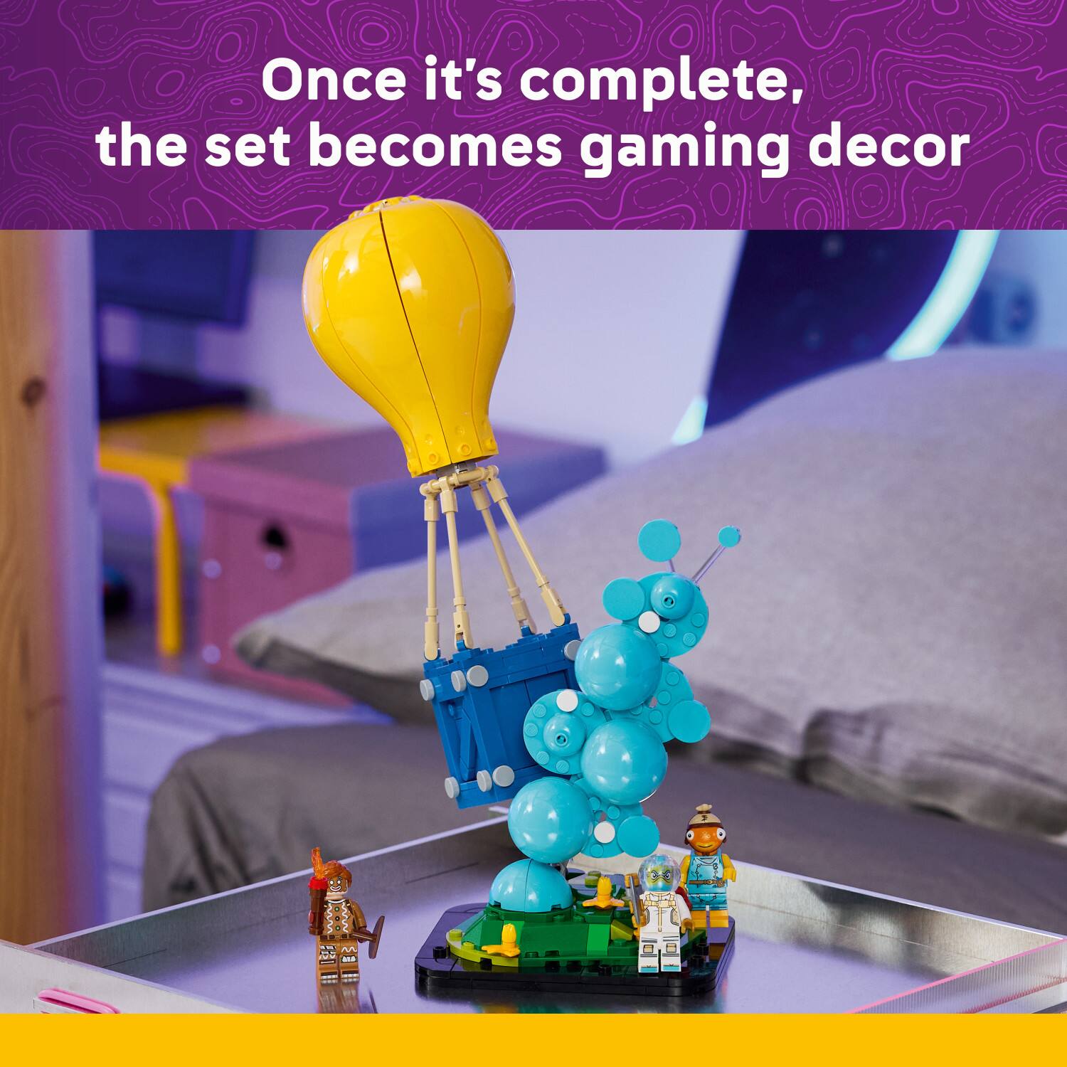 Once it's complete, the set becomes gaming decor