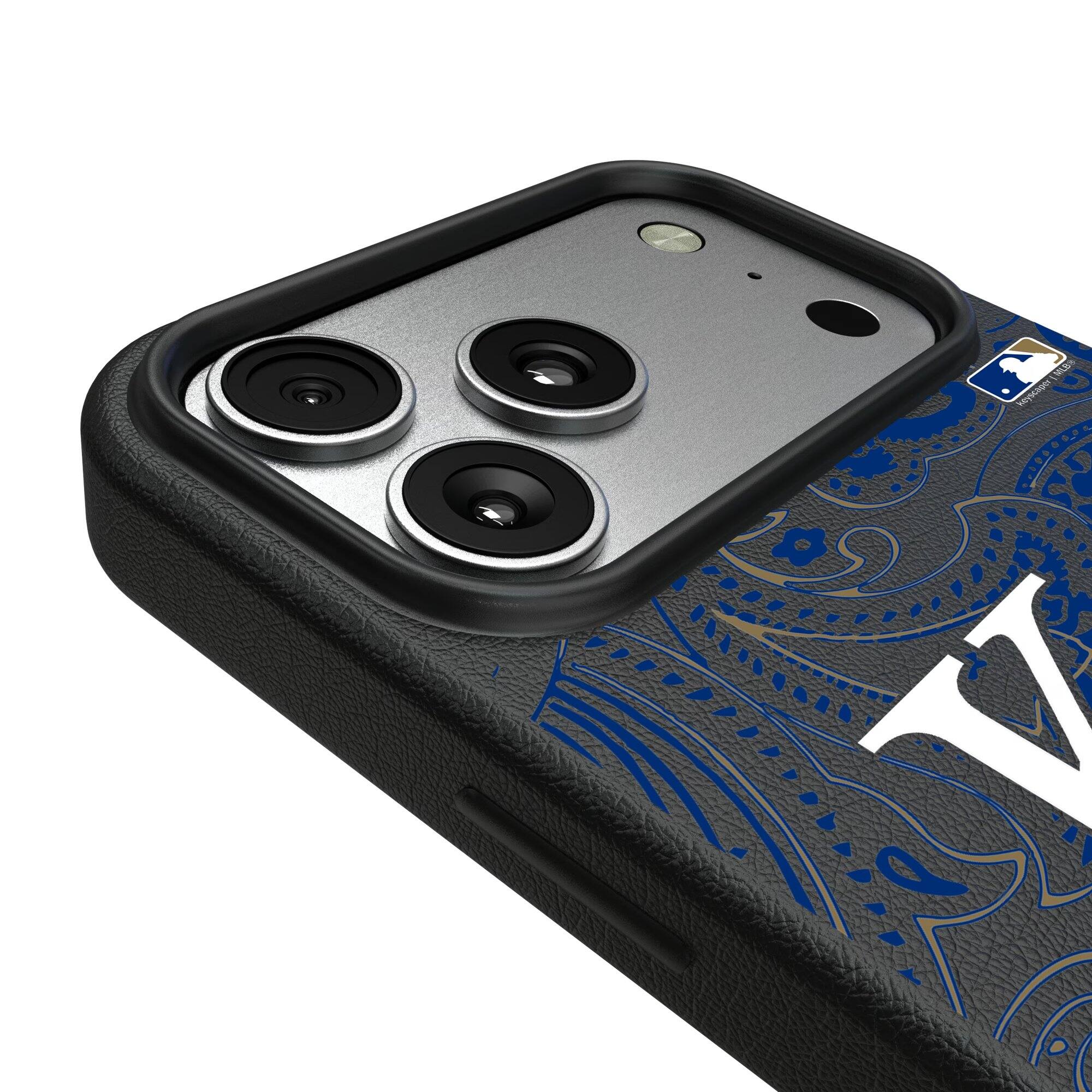 Alt View 2. Keyscaper - Kansas City Royals Paisley iPhone Magnetic Bump Case - 16 Pro - Black.