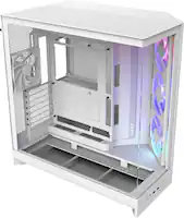 NZXT - H9 Flow RGB 2025 ATX Mid-Tower Dual-Chamber PC Case - White - Front_Zoom