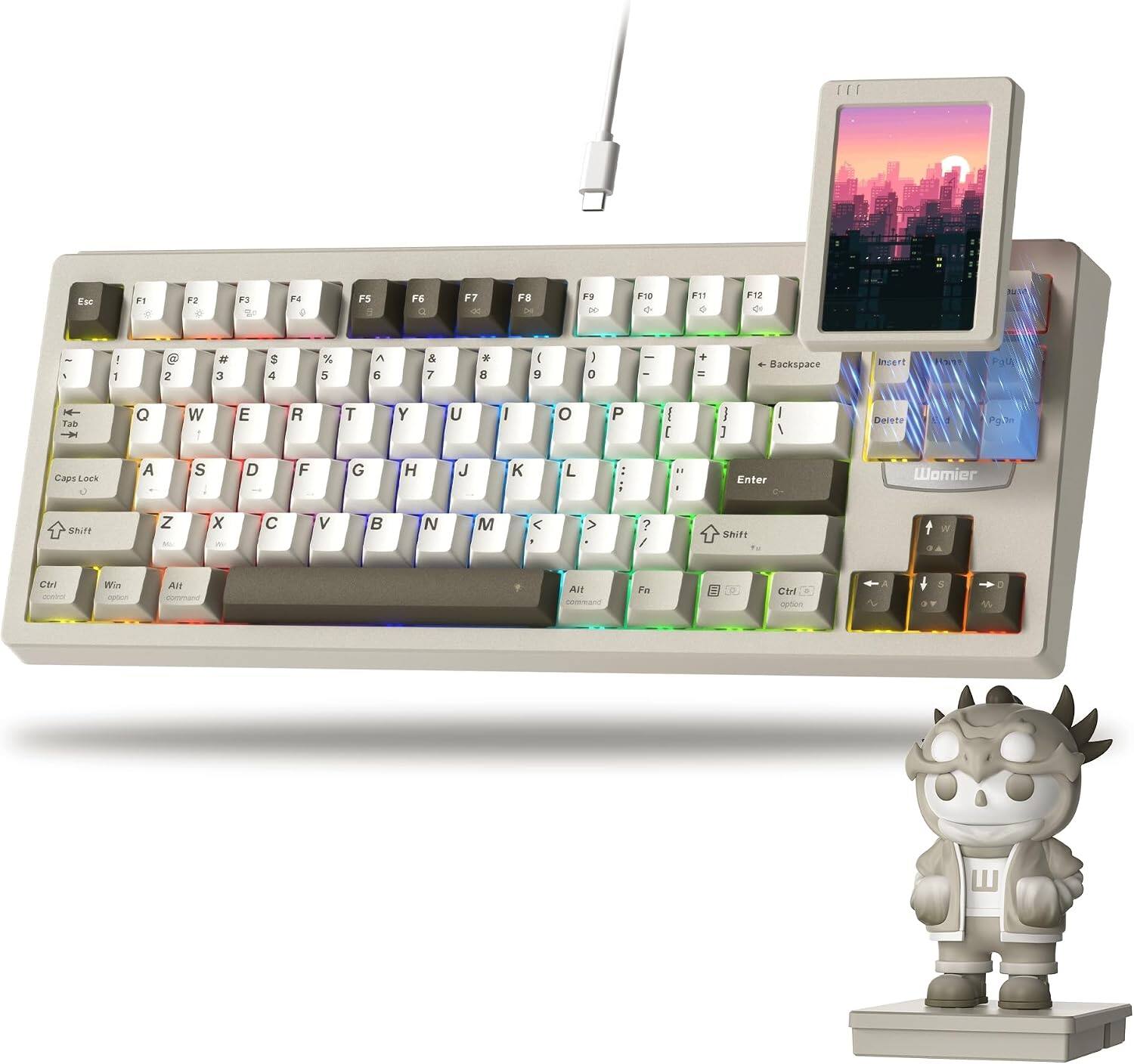 Esc
F1
F2
F3
F4
F5
F6
F7
F8
F9
F10
F11
F12
- %
! 1
2
# 3
$ 4
% 5
^ 6
& 7
* 8
( 9
) 0
- =
Backspace
Insert

Q
W
E
R
T
Y
U
I
O
P
Caps Lock
A
S
D
F
G
H
J
K
L
Enter

Shift
Z
X
C
V
B
N
M
< >
?

Shift
Win
Alt
Ctrl