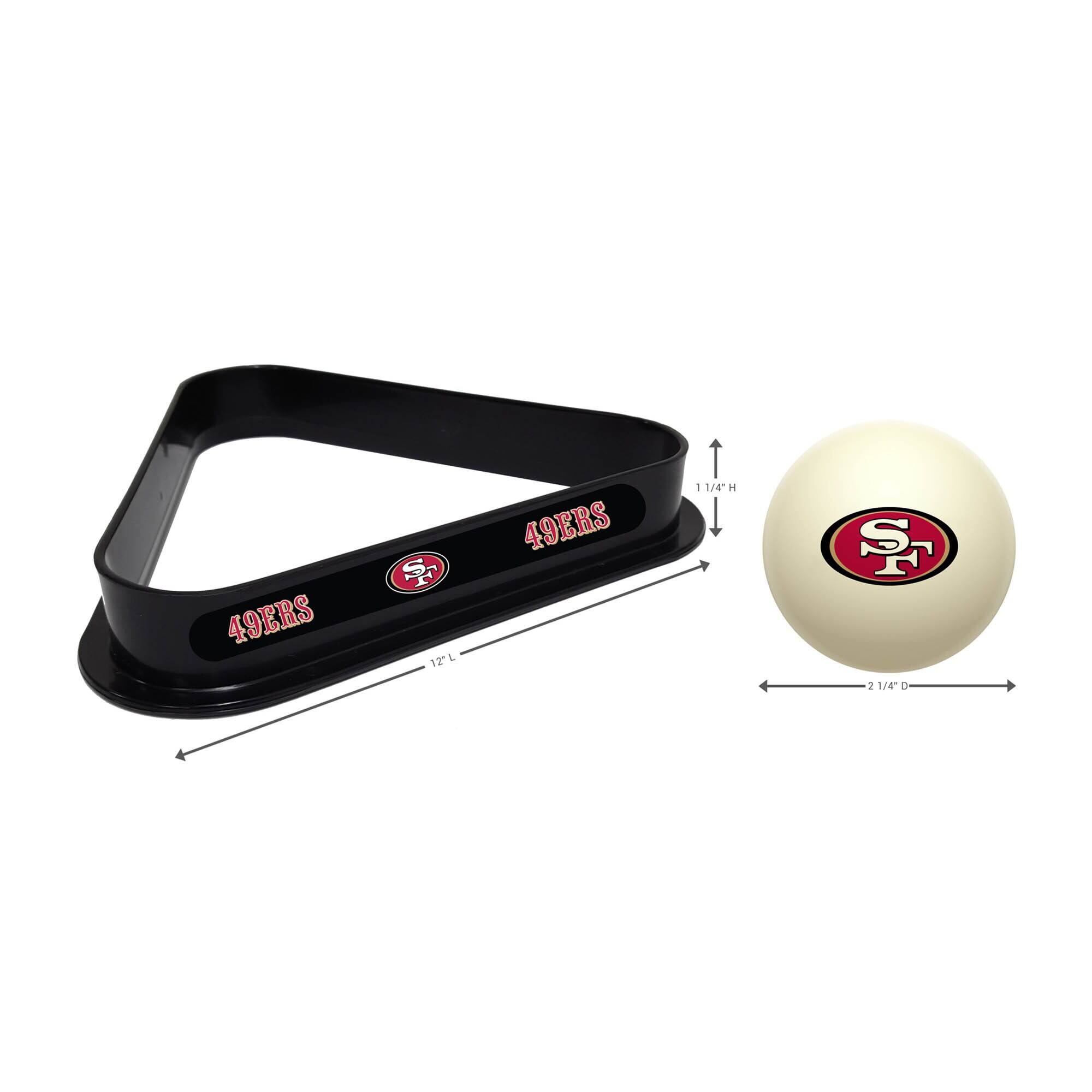 49ERS SF  
1 1/4 H  
11/4 H  
12" L  
2 1/4" D