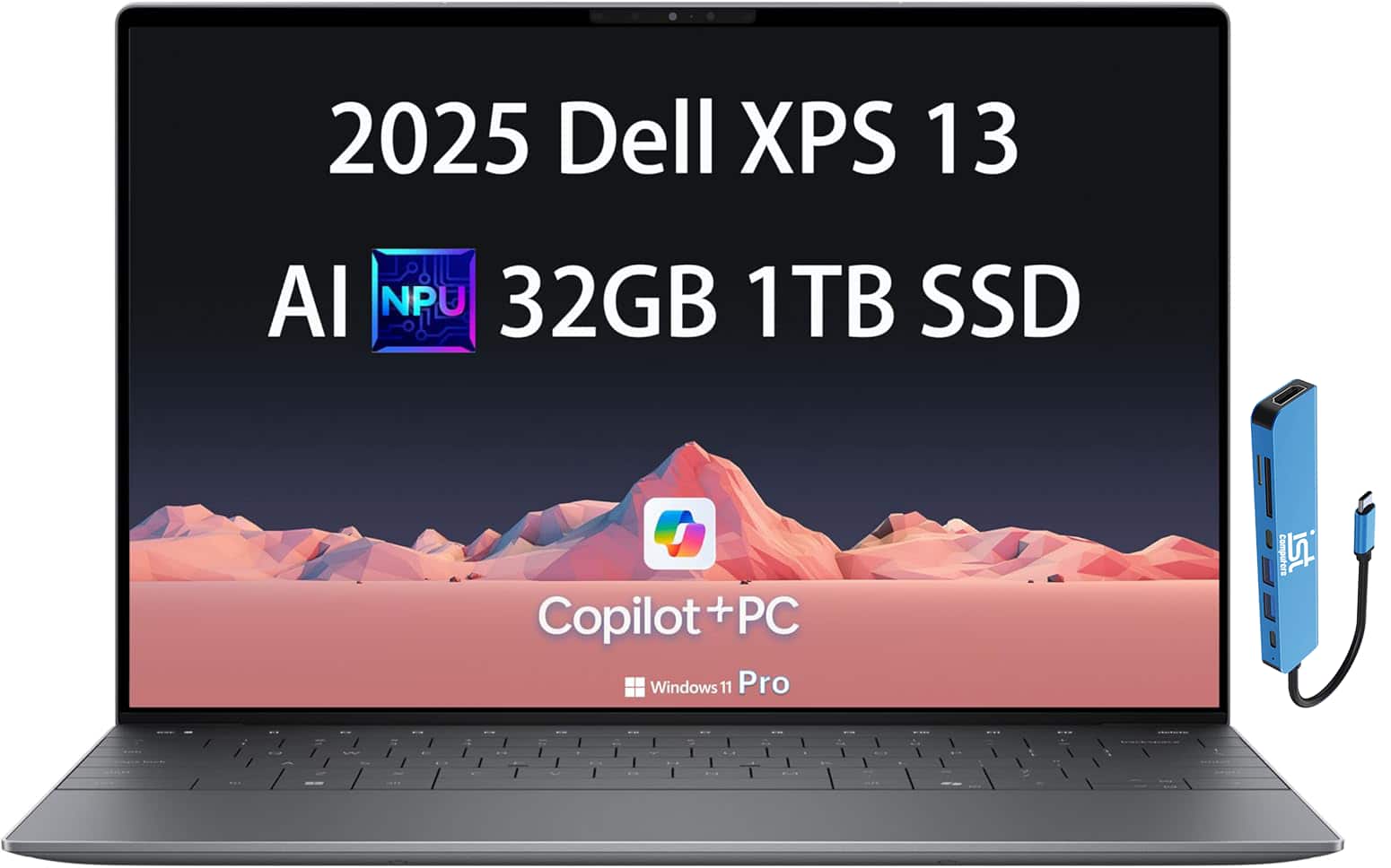 Dell - XPS 13 9345 13.4" 2K 120Hz Laptop - Qualcomm Snapdragon X Elite with 32GB Memory - 1TB SSD - Win 11 Pro