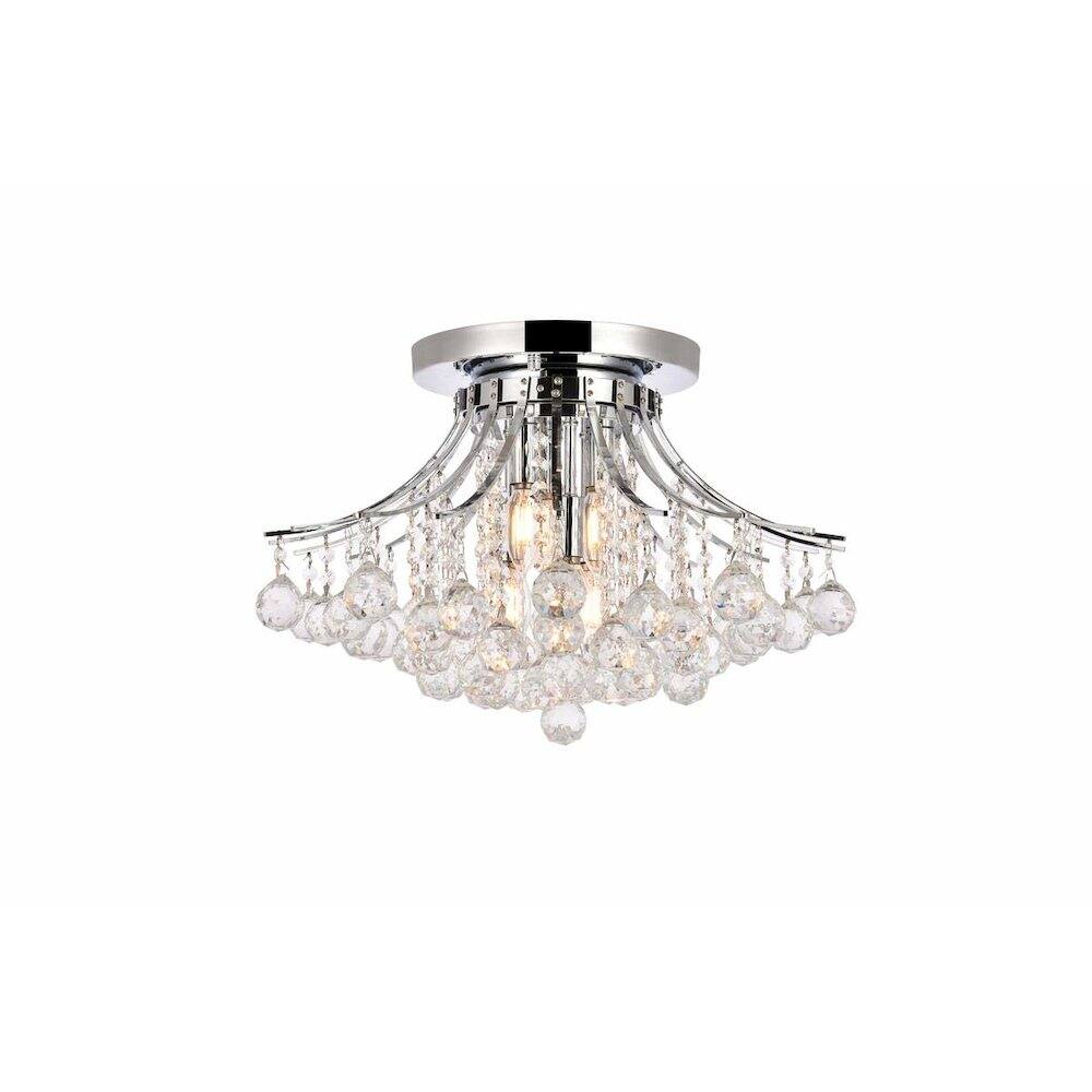 Back. Elegant Lighting - Toureg 6 light Chrome Flush Mount Clear Royal Cut Crystal - Chrome.