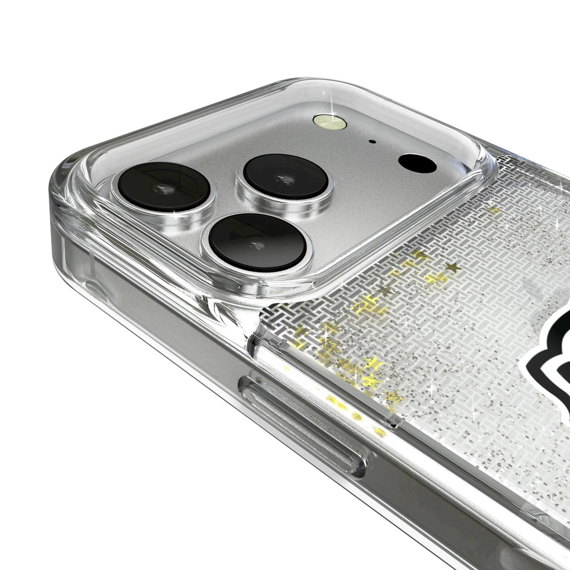 Alt View 2. Keyscaper - Georgia Bulldogs Linen Logo iPhone Glitter Case - 15 - Multicolor.