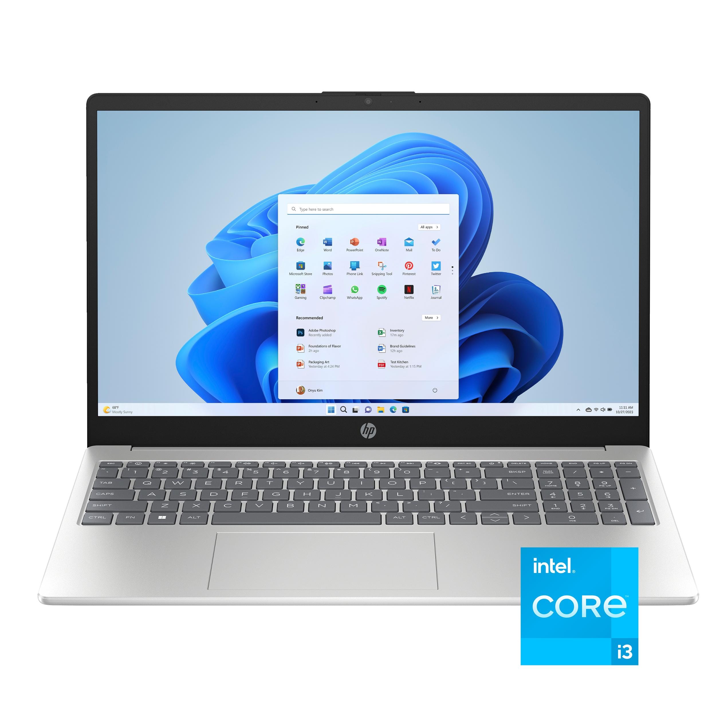 HP - 15.6" Touch-Screen Laptop - Intel Core i3 - 32GB Memory - 2TB SSD - Natural Silver