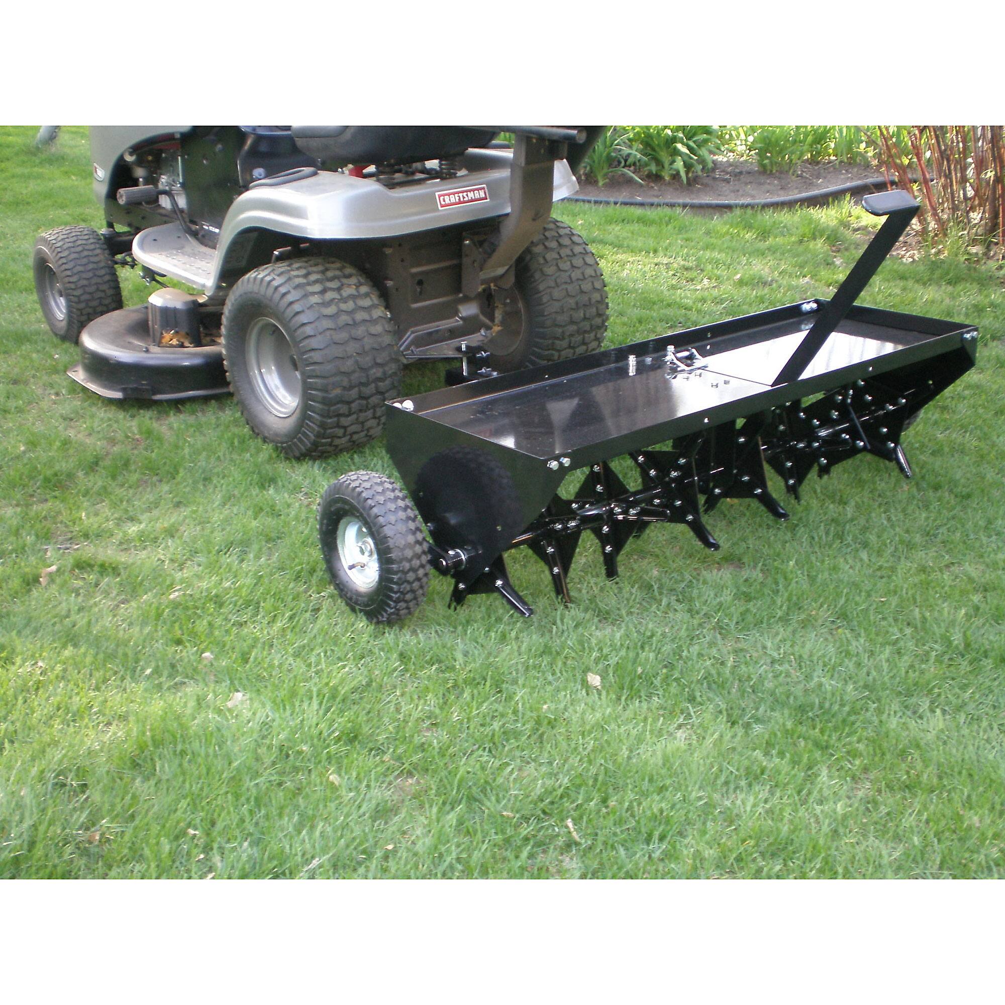 Alt View 1. Yard Tuff - Yard Tuff Steel Plug Aerator Universal Hitch, 40 Inch Wide Working Width, Black - Black.