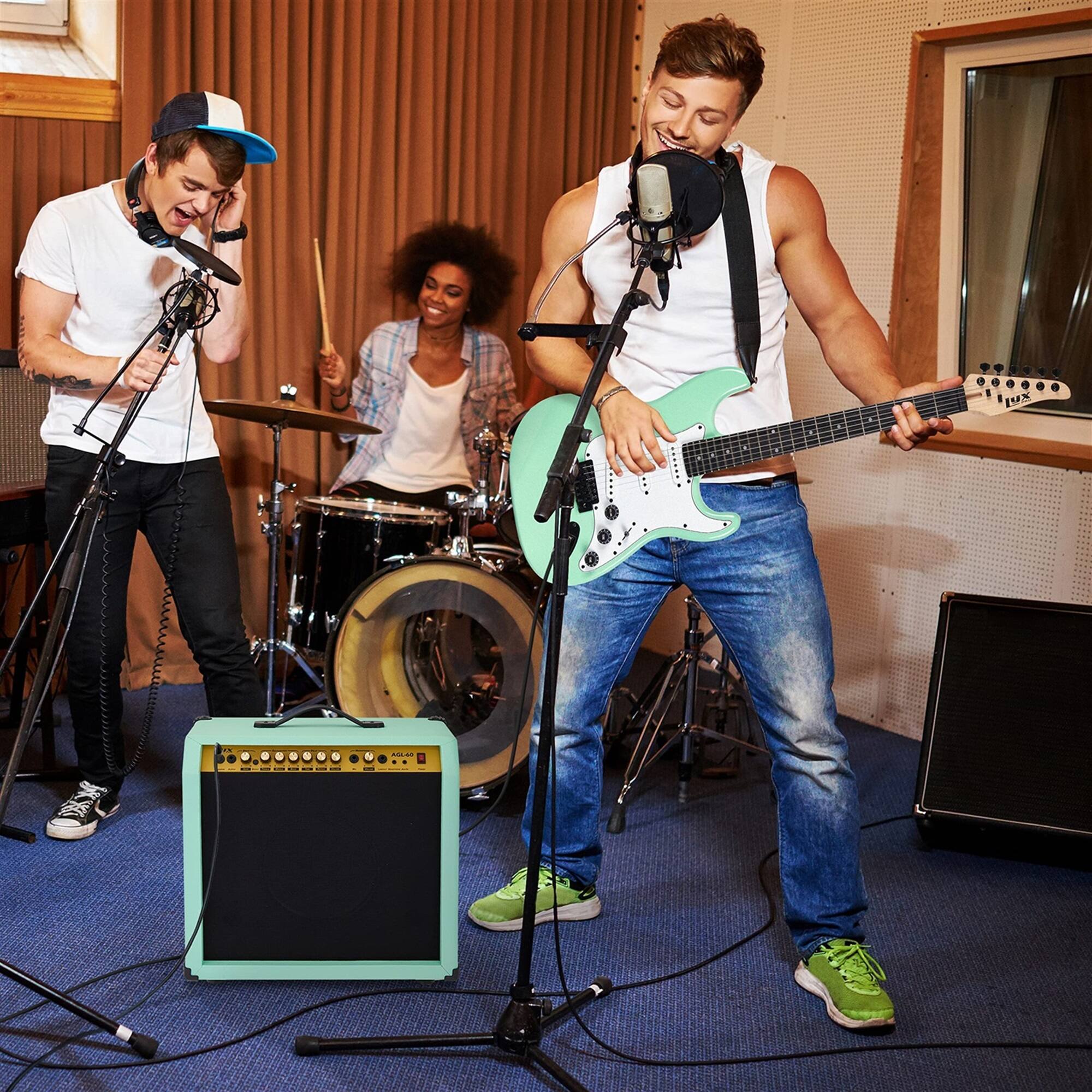 Alt View 5. Lyxpro - Electric Guitar Amp - 60 Watt Guitar Amplifier with Aux, Headphone Jack & More.