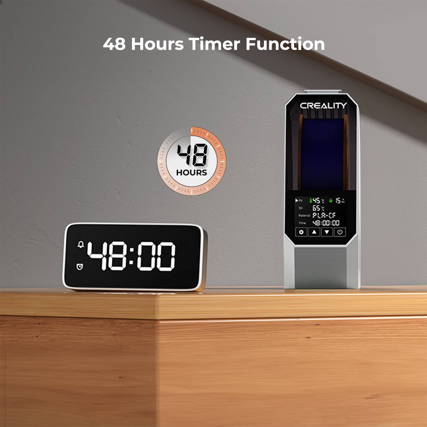 Alt View 15. Creality - Space Filament Dryer - Gray.