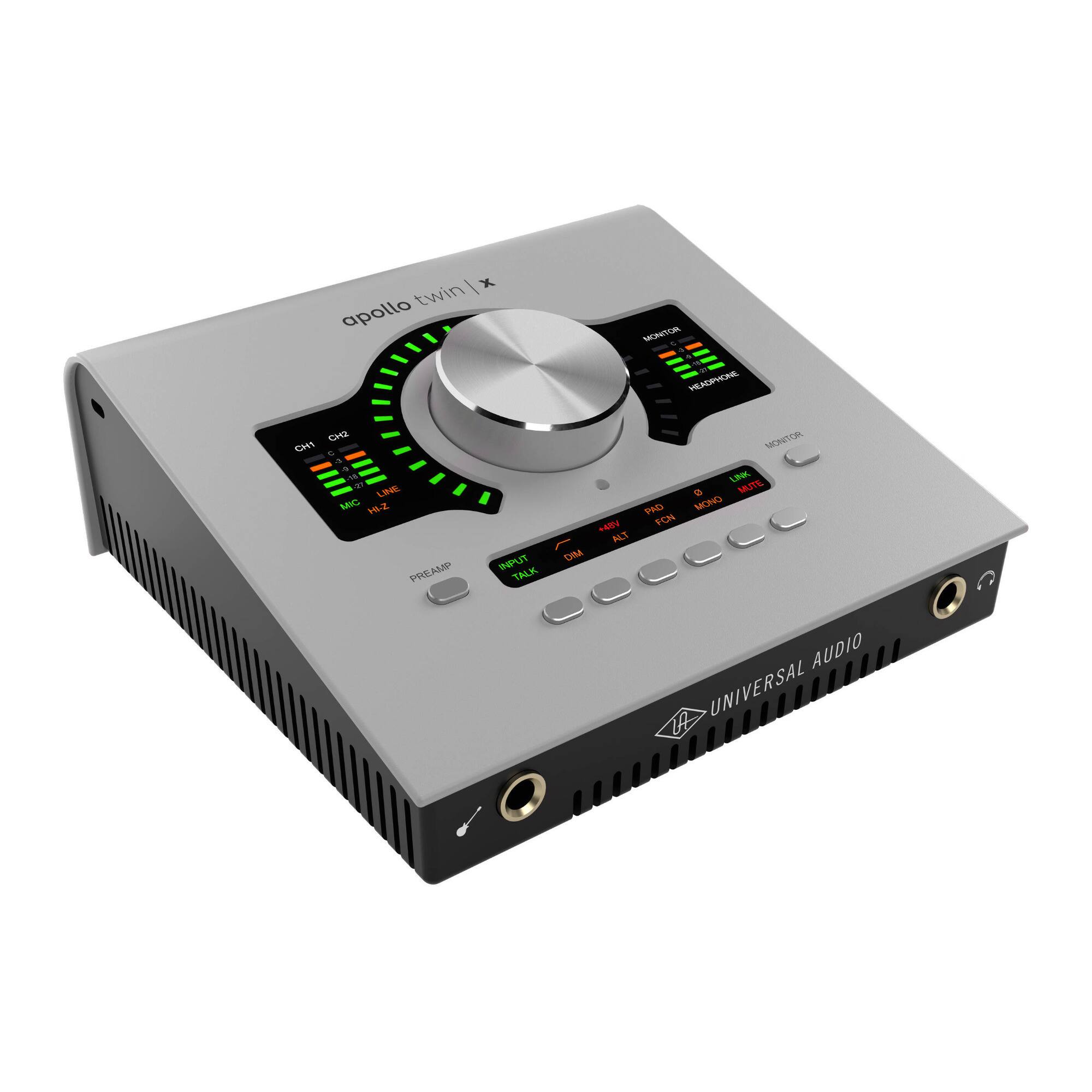 Apollo Twin X  
Monitor  
Headphone  
Alt Input  
Talk  
Mono  
Universal Audio