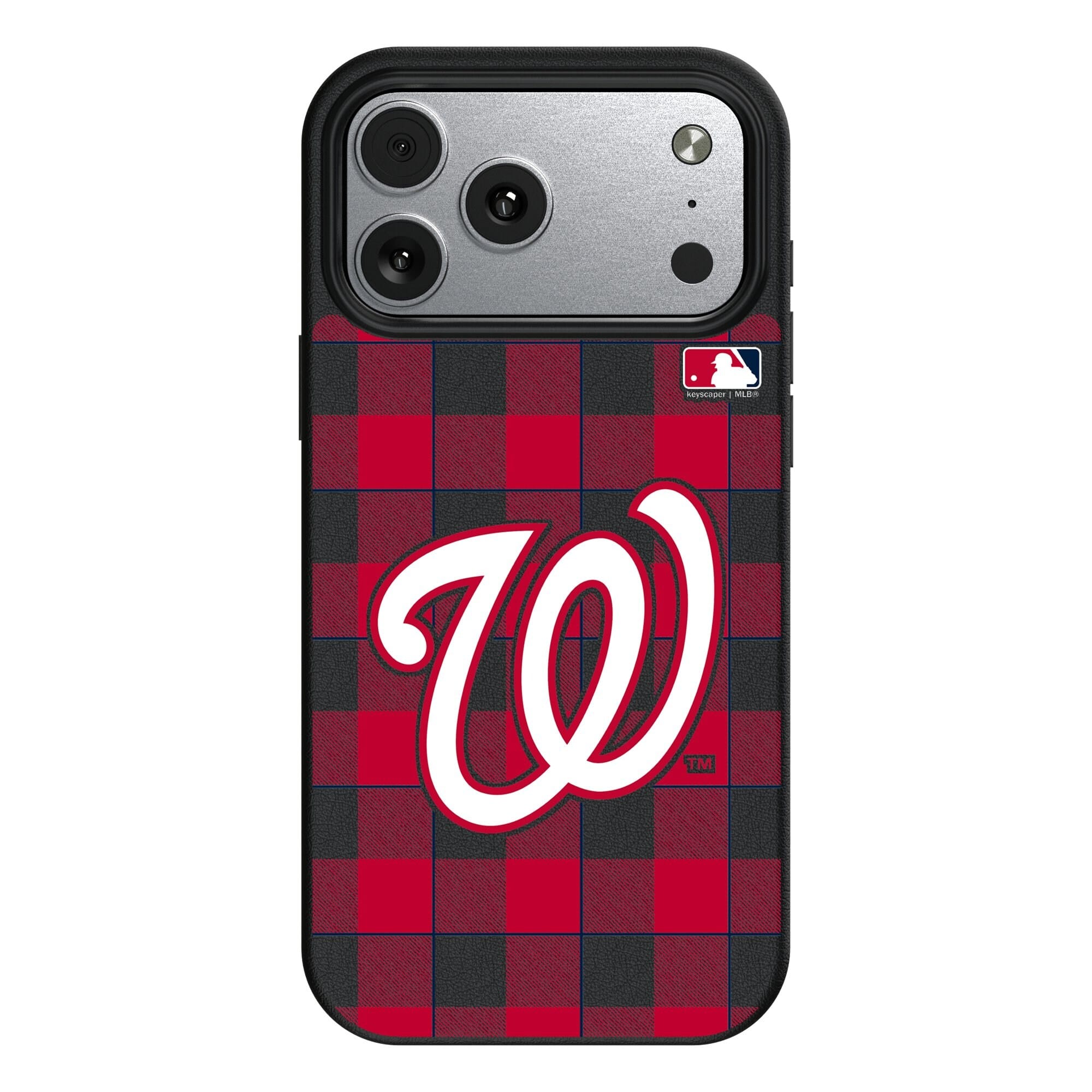 Keyscaper - MLB - Washington Nationals Plaid Magnetic Bump iPhone Case - 17 - Black price history on PriceWatchPro