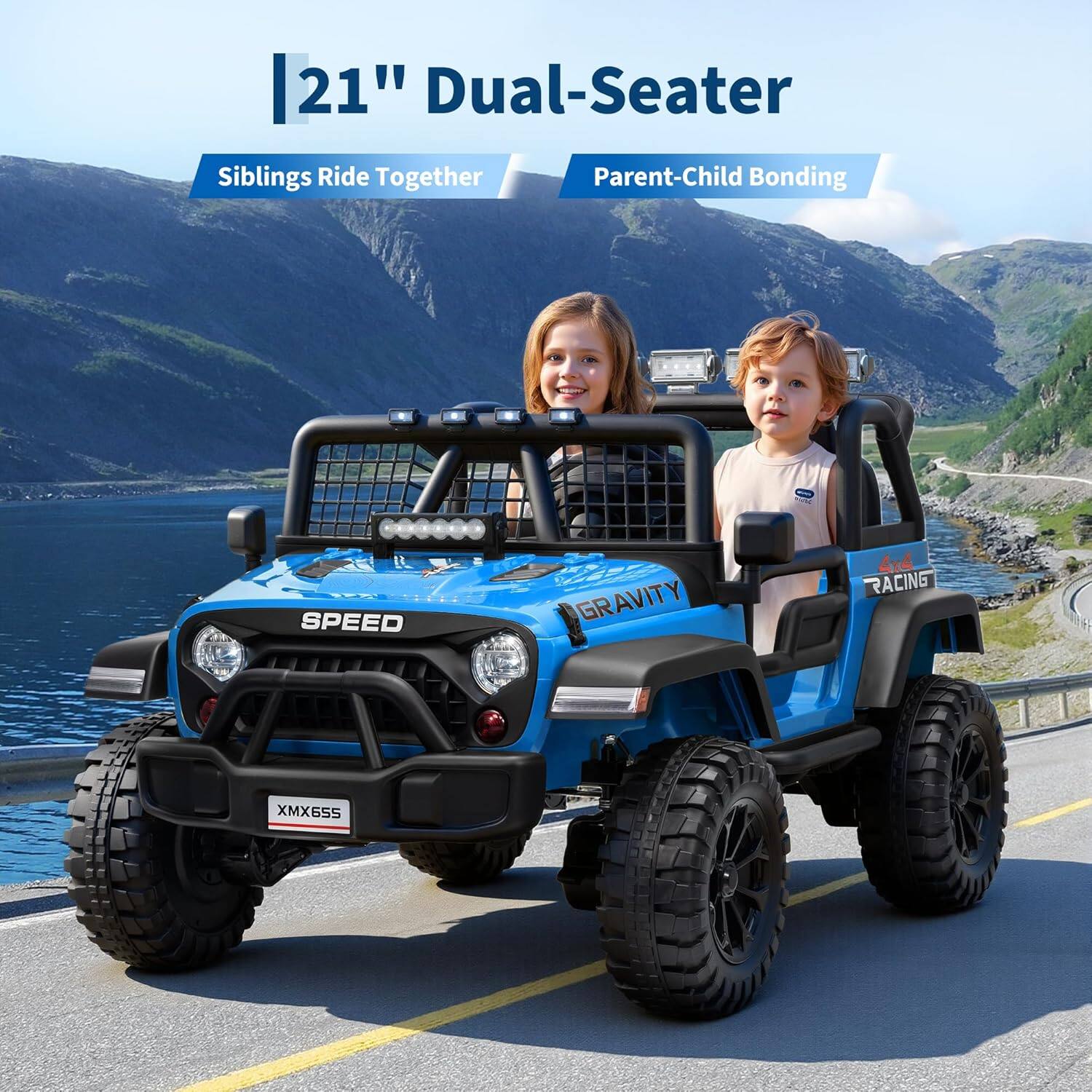 21" Dual-Seater  
Siblings Ride Together  
Parent-Child Bonding  
SPEED  
GRAVITY  
XMX655