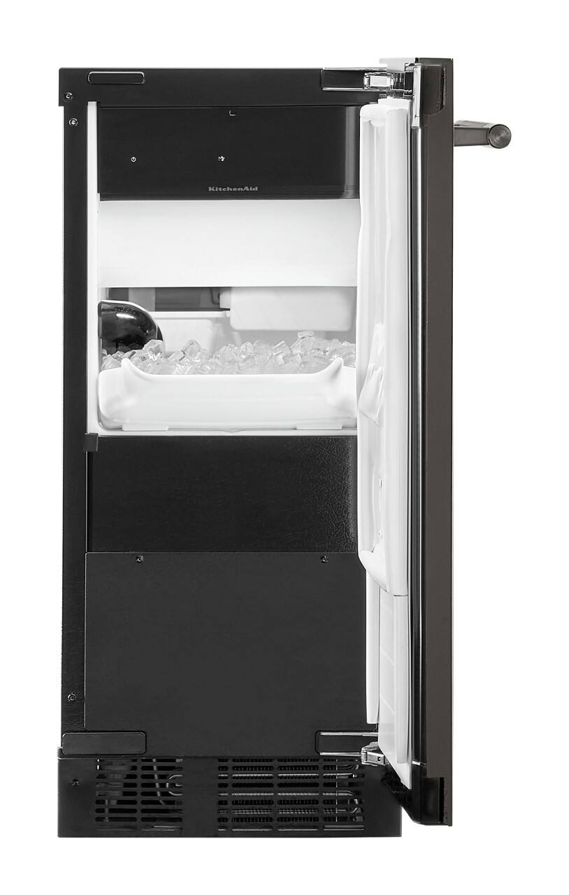 Alt View 9. KitchenAid - 15 inch 25-Lb. Ice Maker - Black Ore.