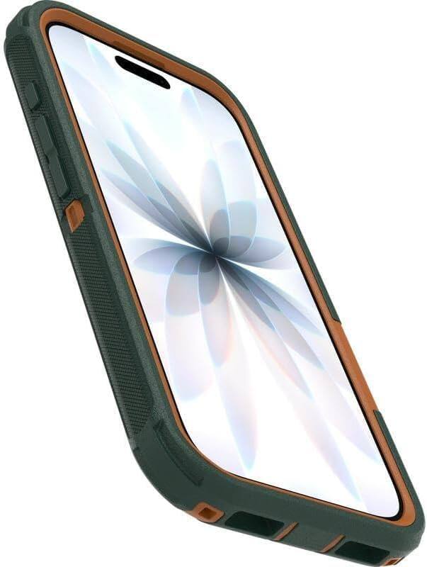 Back. OtterBox - OtterBox iPhone 17 (Only) - Defender Series Case - Case Only - Snaps on MagSafe - Tough - Rugged & Durable - Green Intrigue.