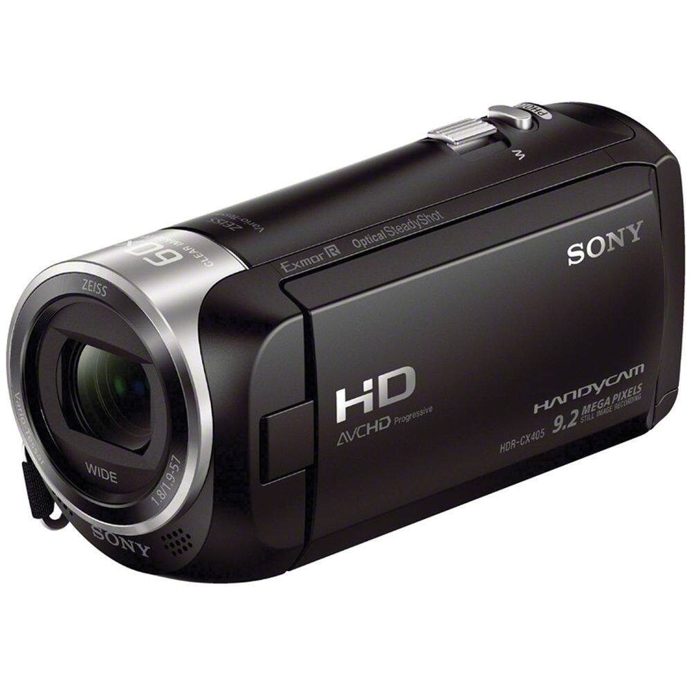 Sony HDR CX405 HD Handycam Bundle + 64GB Memory Card + Bag +