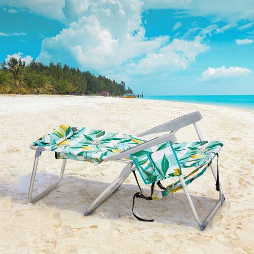 Alt View 5. Winado - Folding Beach Camping Chair with 5-Position, Cooler Bag, Cup Holders, Towel Bar, Lightweight for Outdoor Beach Camping - Lemon.